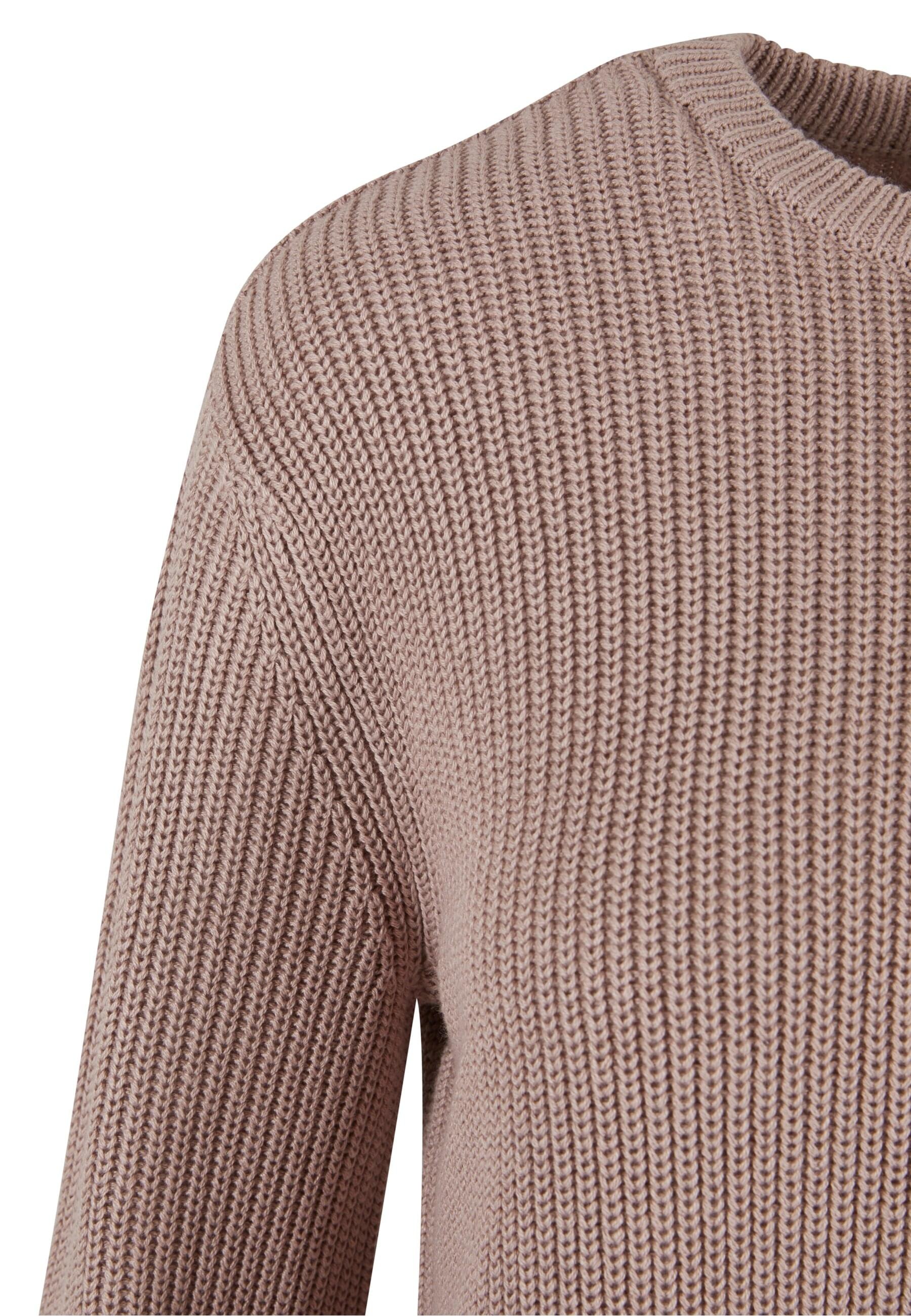 URBAN CLASSICS Rundhalspullover »Urban Classics Damen Ladies Rib Knit Sweater«, (1 tlg.)