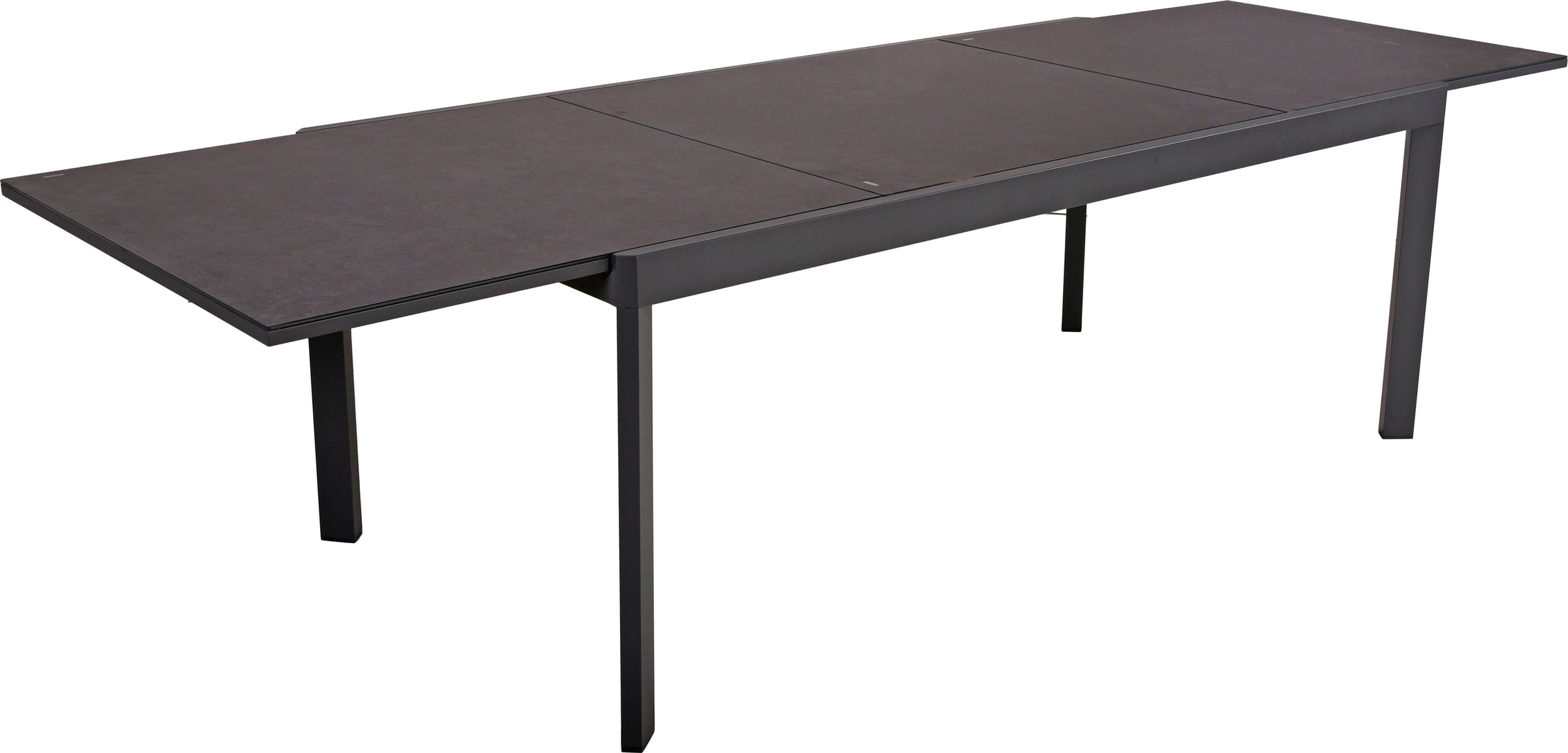 Garden Pleasure Garten-Essgruppe »NEREA«, (7 tlg., 1x Ausziehtisch, 6x Stapelstuhl), ausziehbarer Tisch, Stühle stapelbar, geeignet für 6 Personen