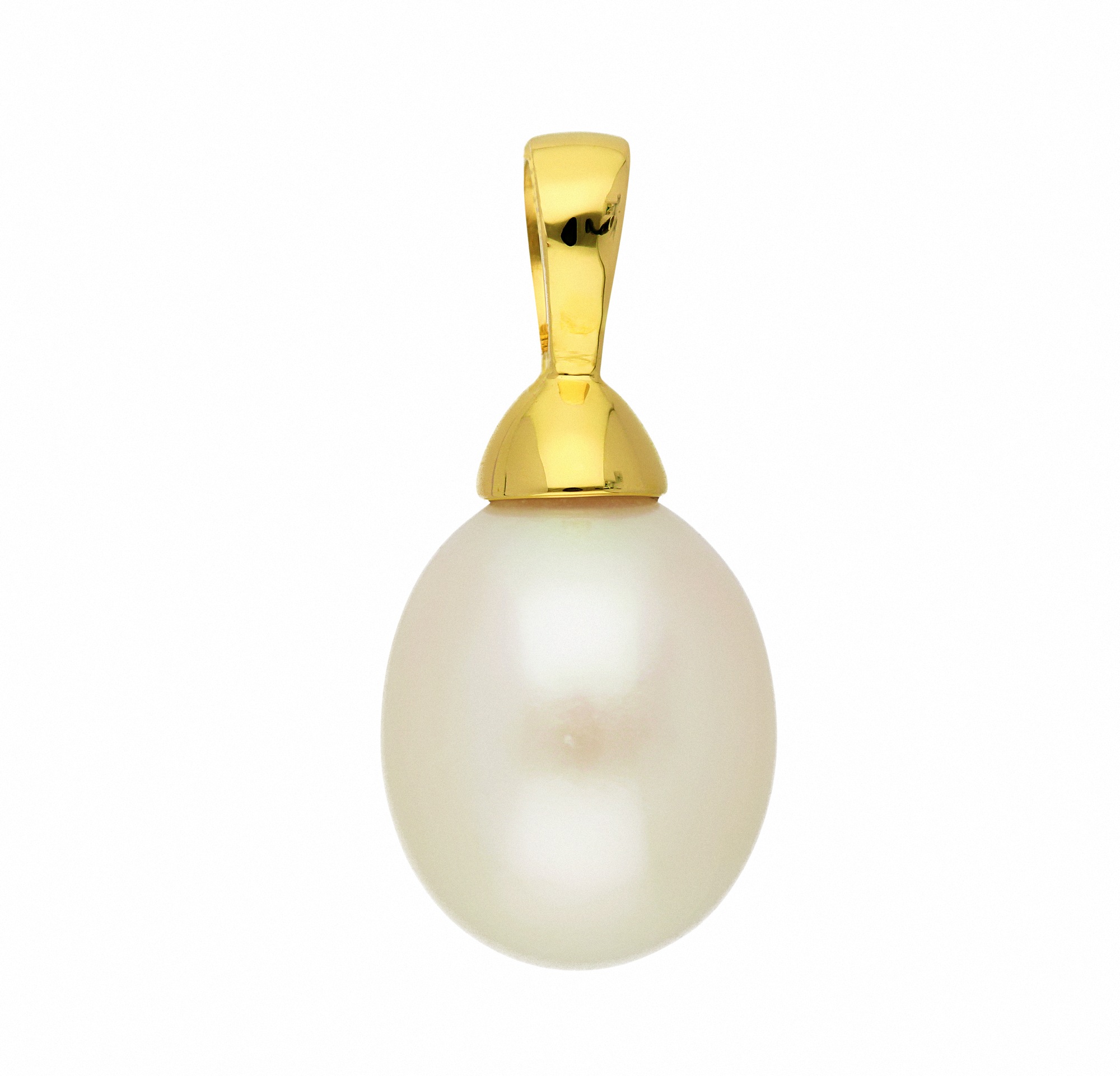 "Kettenanhänger ADELIA ́S ""Damen 333 Gold Anhänger mit Süßwasser Zuchtperle"", gold, Schmuckanhänger, Damen, Gelbgold 333 Gold Perlen, Gelbgold 333