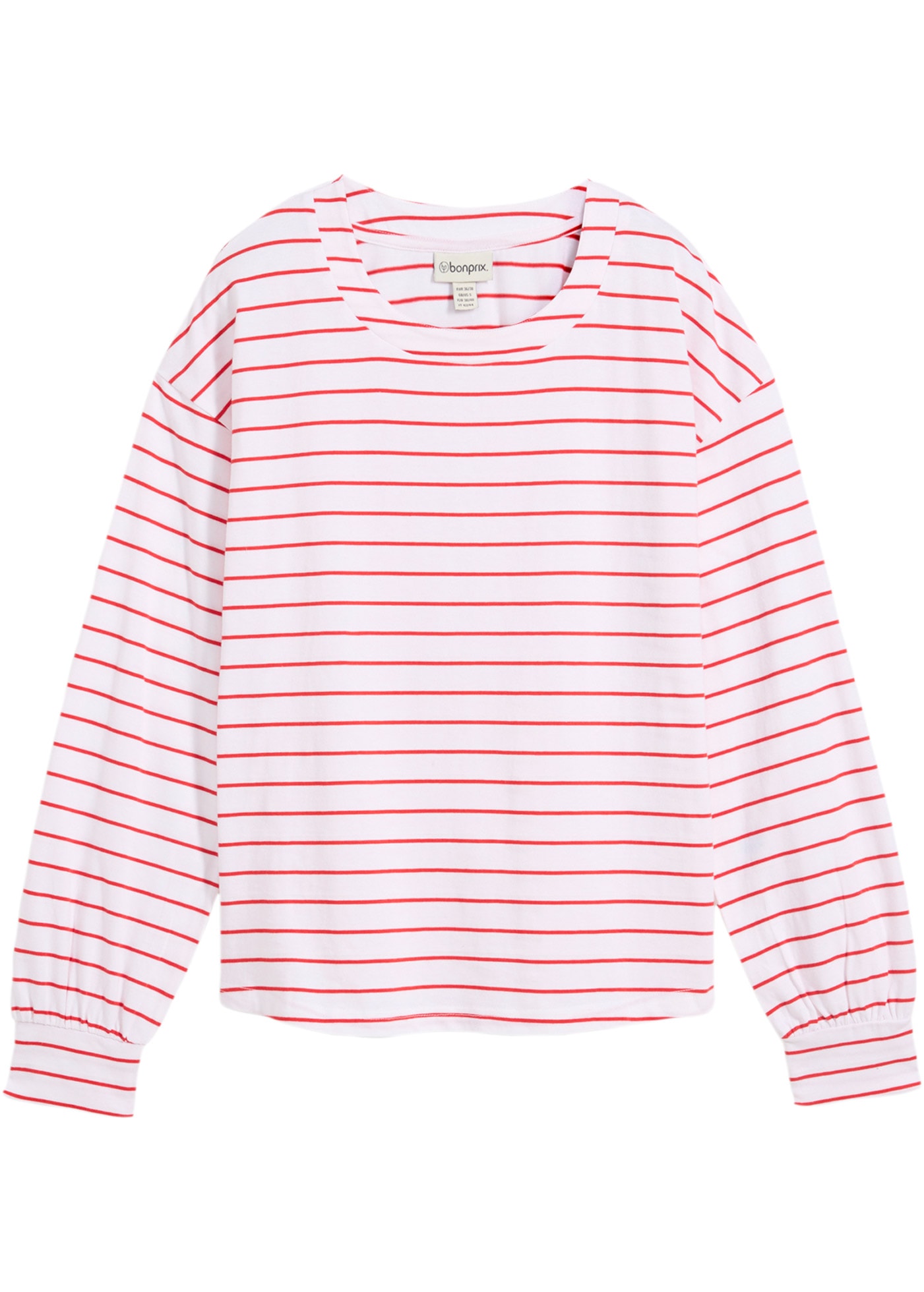 bonprix Langarmshirt 1 lockere Passform mit überschnittenen Schultern, mit Ballon-Ärmeln