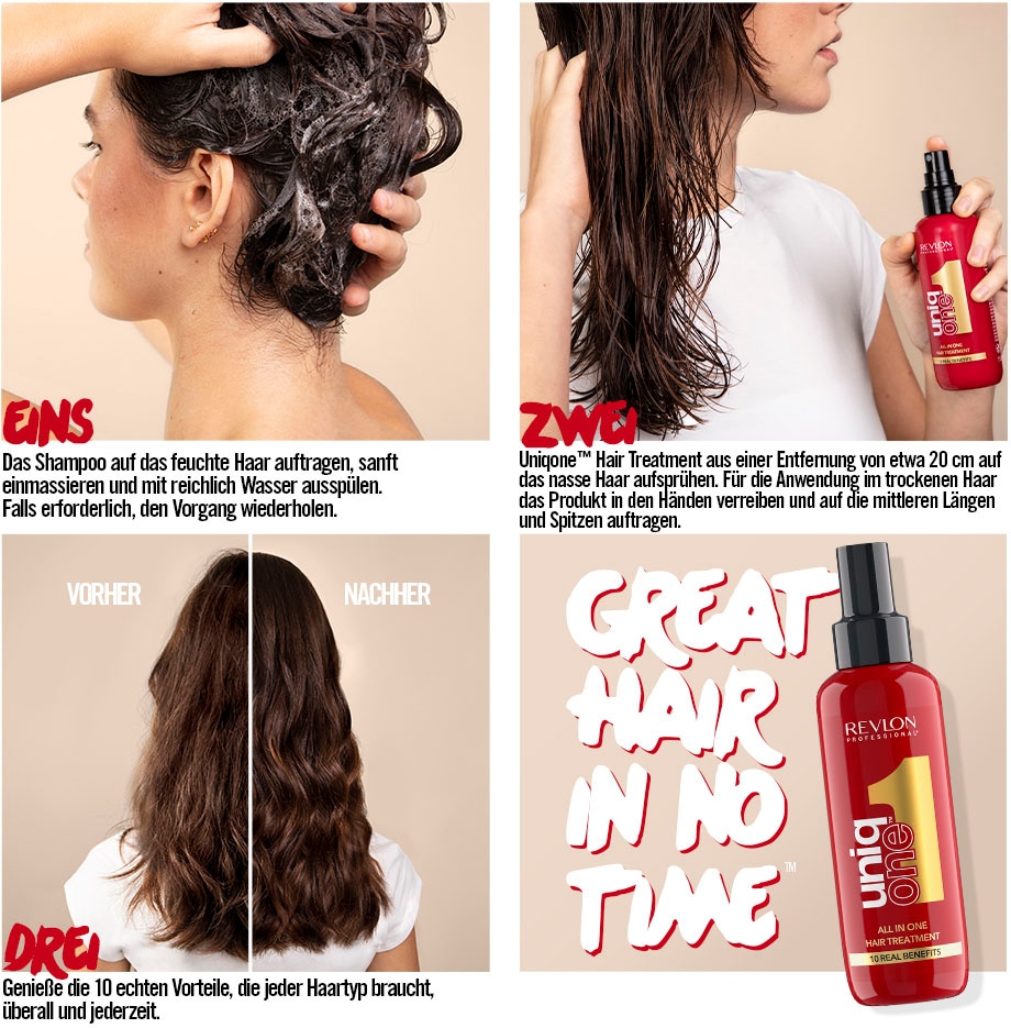 Hair PROFESSIONAL REVLON 2 All Set«, In BAUR Pflege tlg.), Edition One Treatment Leave-in Limited »Uniqone | (Spar-Set, Classic Duopack Haarpflege-Set