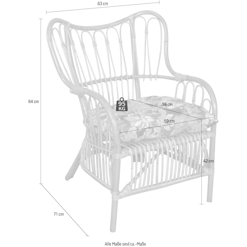 Home affaire Rattanstuhl, 1 St.