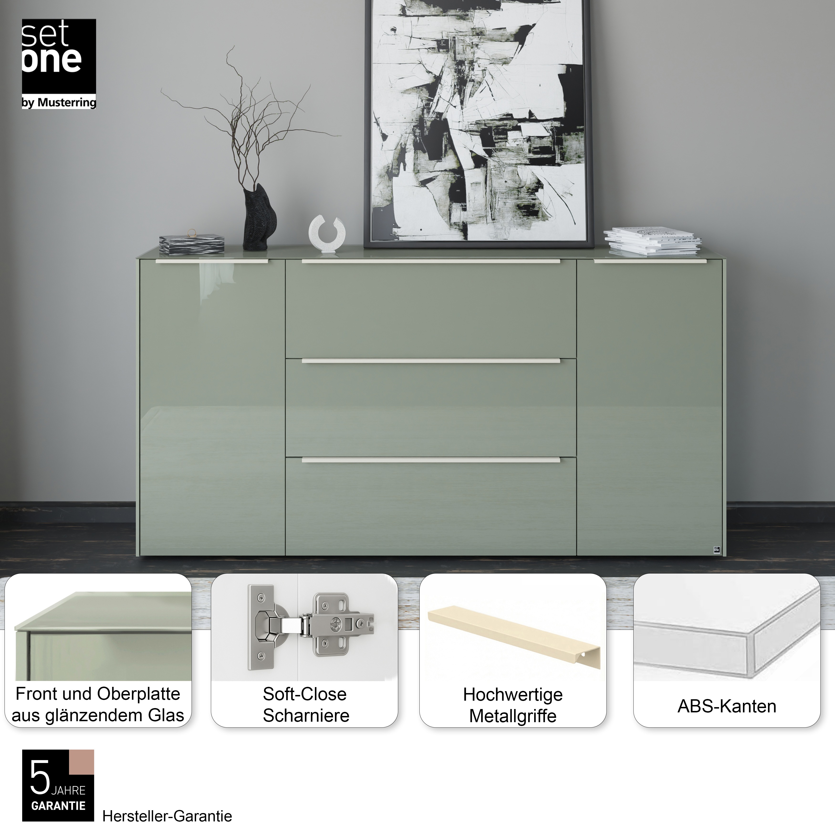 Thumbnail - set one by Musterring Sideboard "Reno" 1 Stk. tlg. Mit Gleitern und in verschiedenen Farben erhältlich