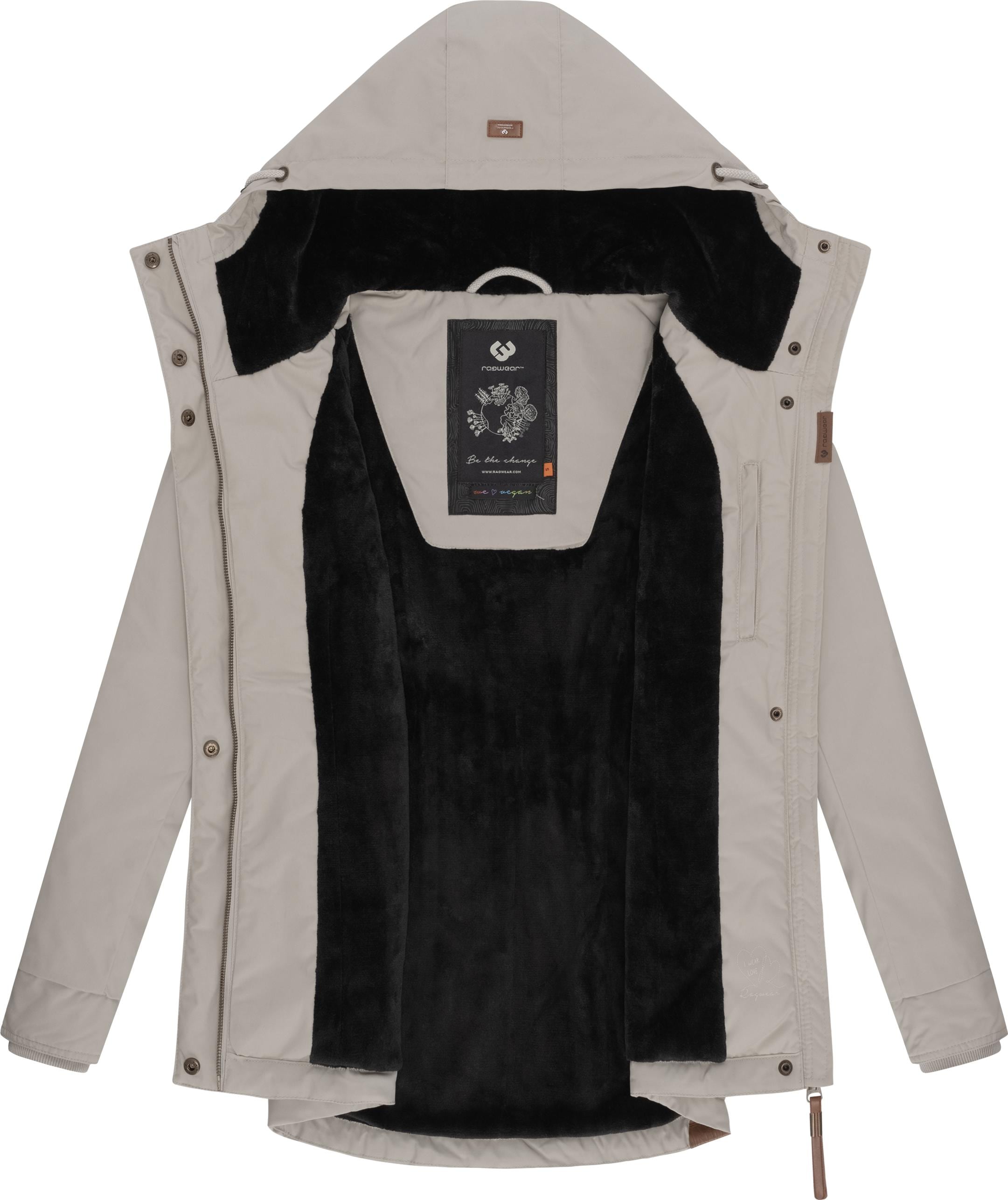 Ragwear Winterjacke »Monade«, mit Kapuze, Damen Winterparka mit Kapuze und m. Fleece gefüttert