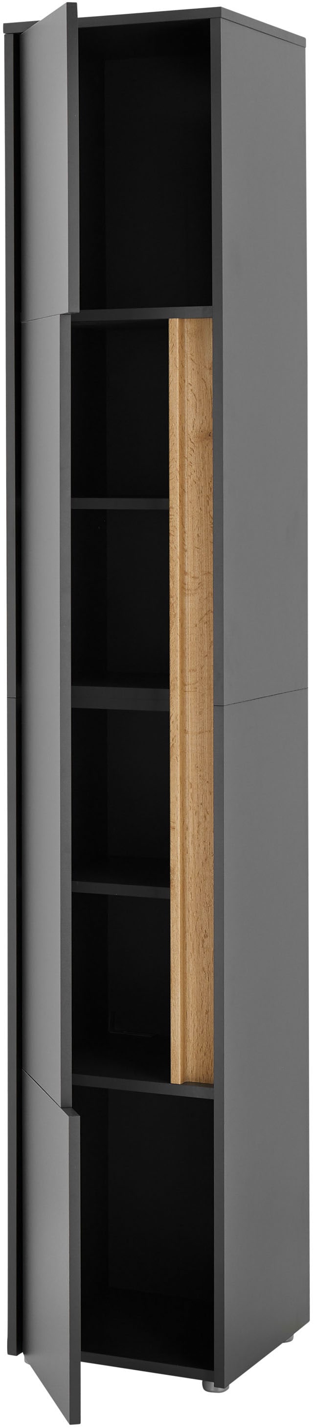 INOSIGN Hochschrank »CITY/GIRON, Badschrank mit Griffmulde, Schrank in zeitlosem Design«, in den Farben Weiß und Anthrazit verfügbar, viel Stauraum