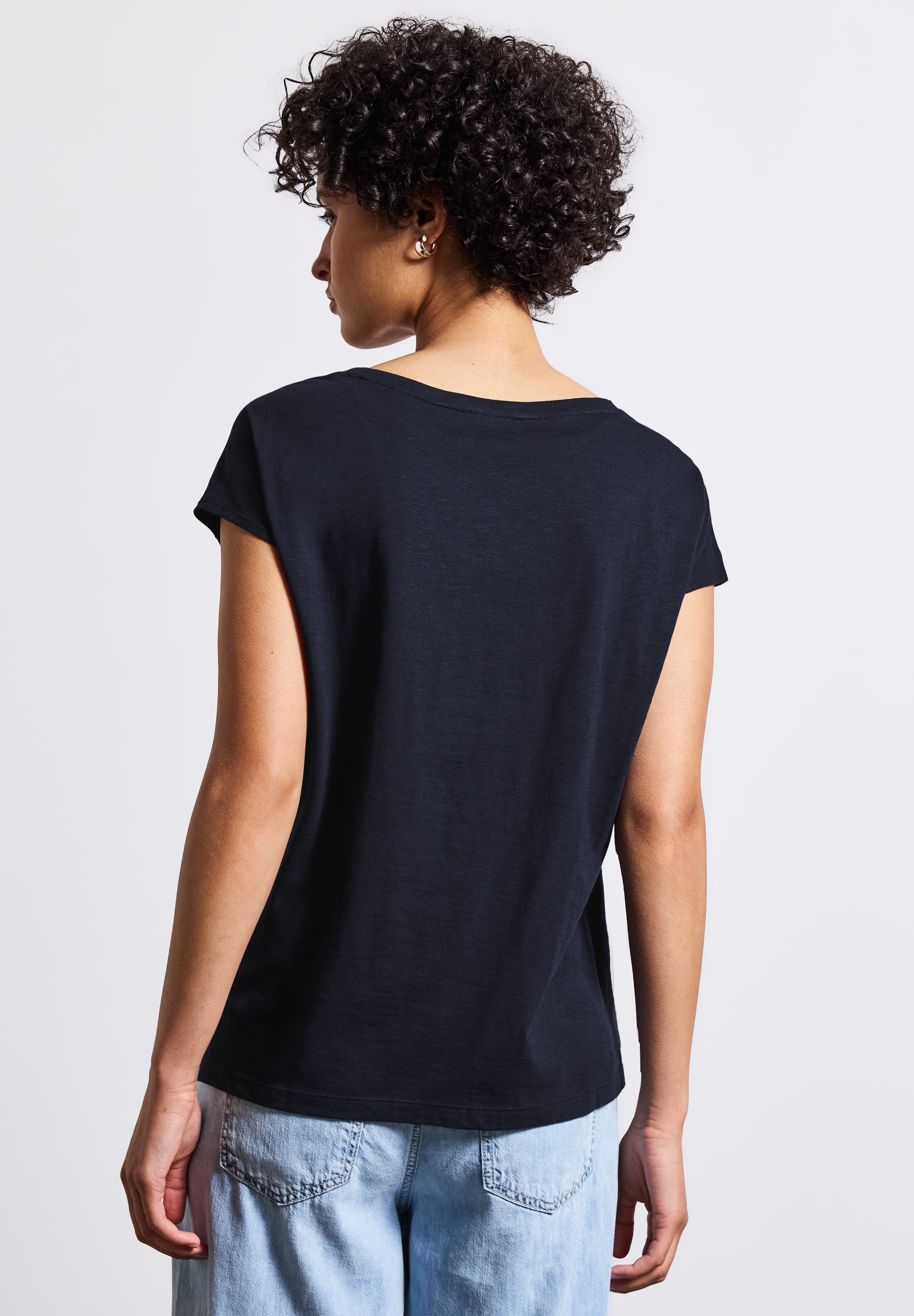 STREET ONE T-Shirt, mit Schlitz am Saum