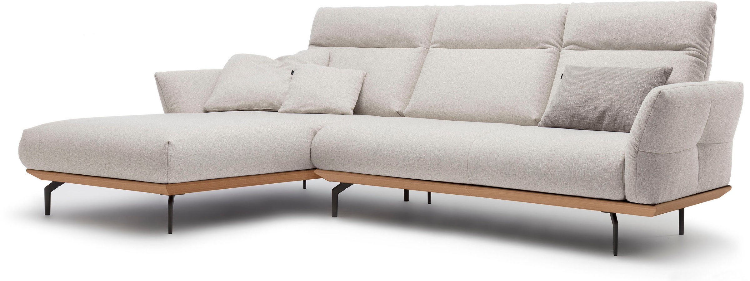 Creation BY ROLF BENZ Ecksofa "CR.460", Sockel in Eiche, Alugussfüße in umb günstig online kaufen