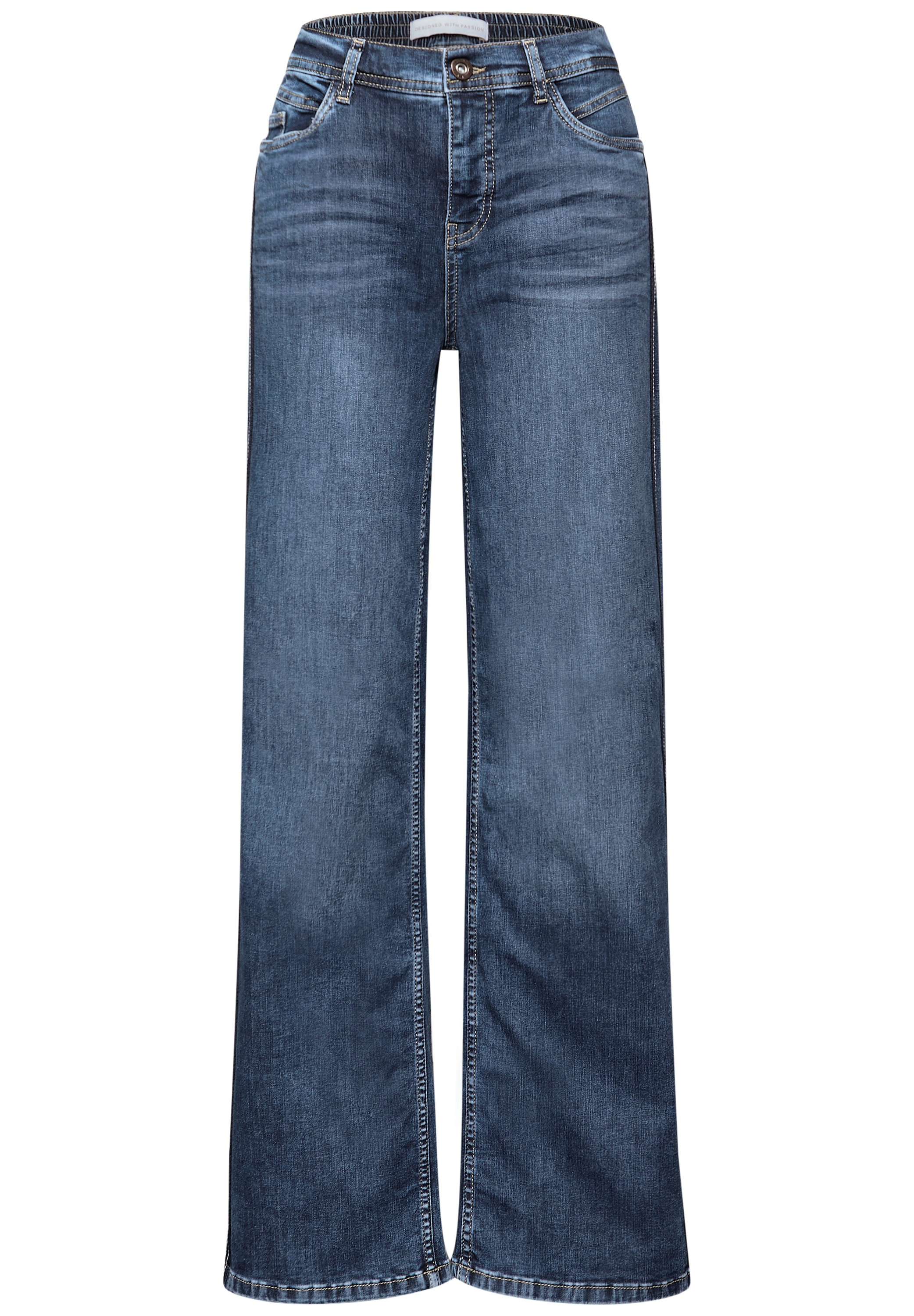 STREET ONE Loose-fit-Jeans, mit Galonstreifen