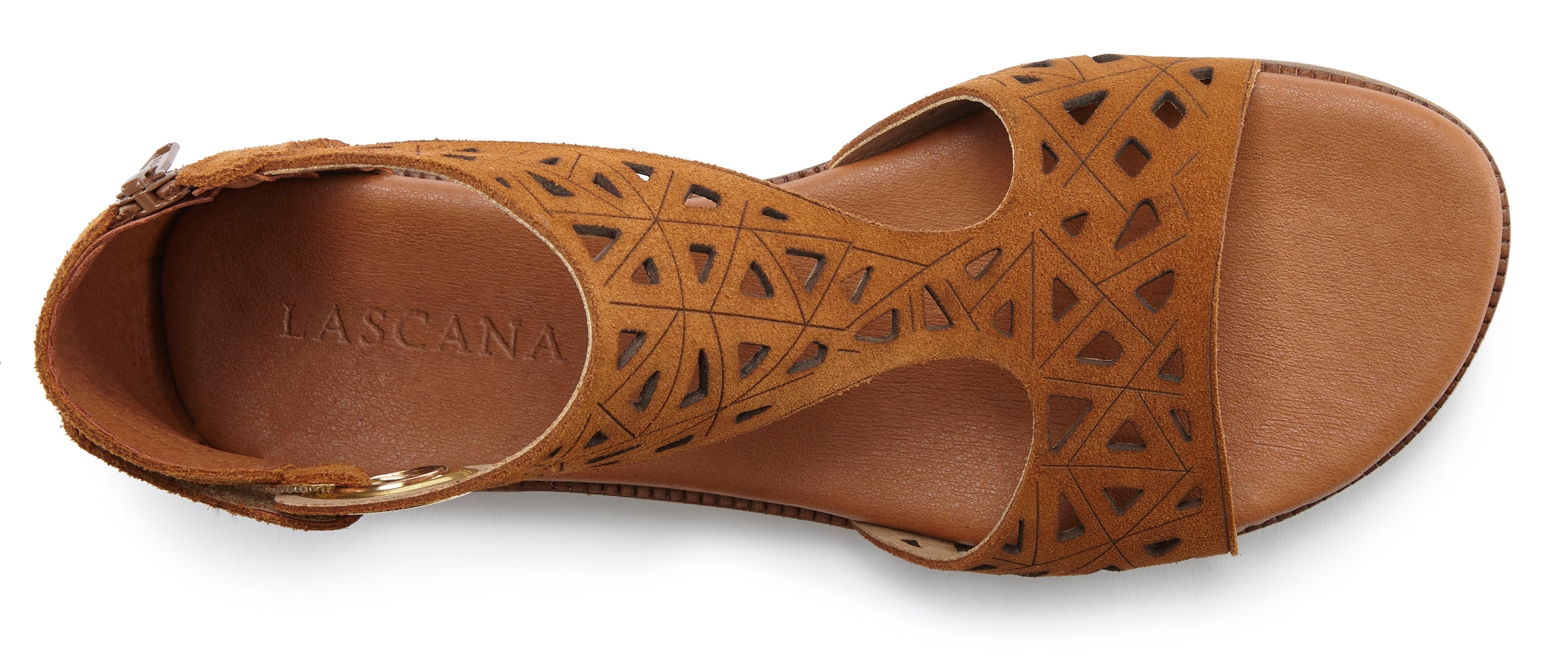 LASCANA Sandale »Sommerschuh«, Sandalette, Sommerschuh aus hochwertigem Leder mit Cut-Outs