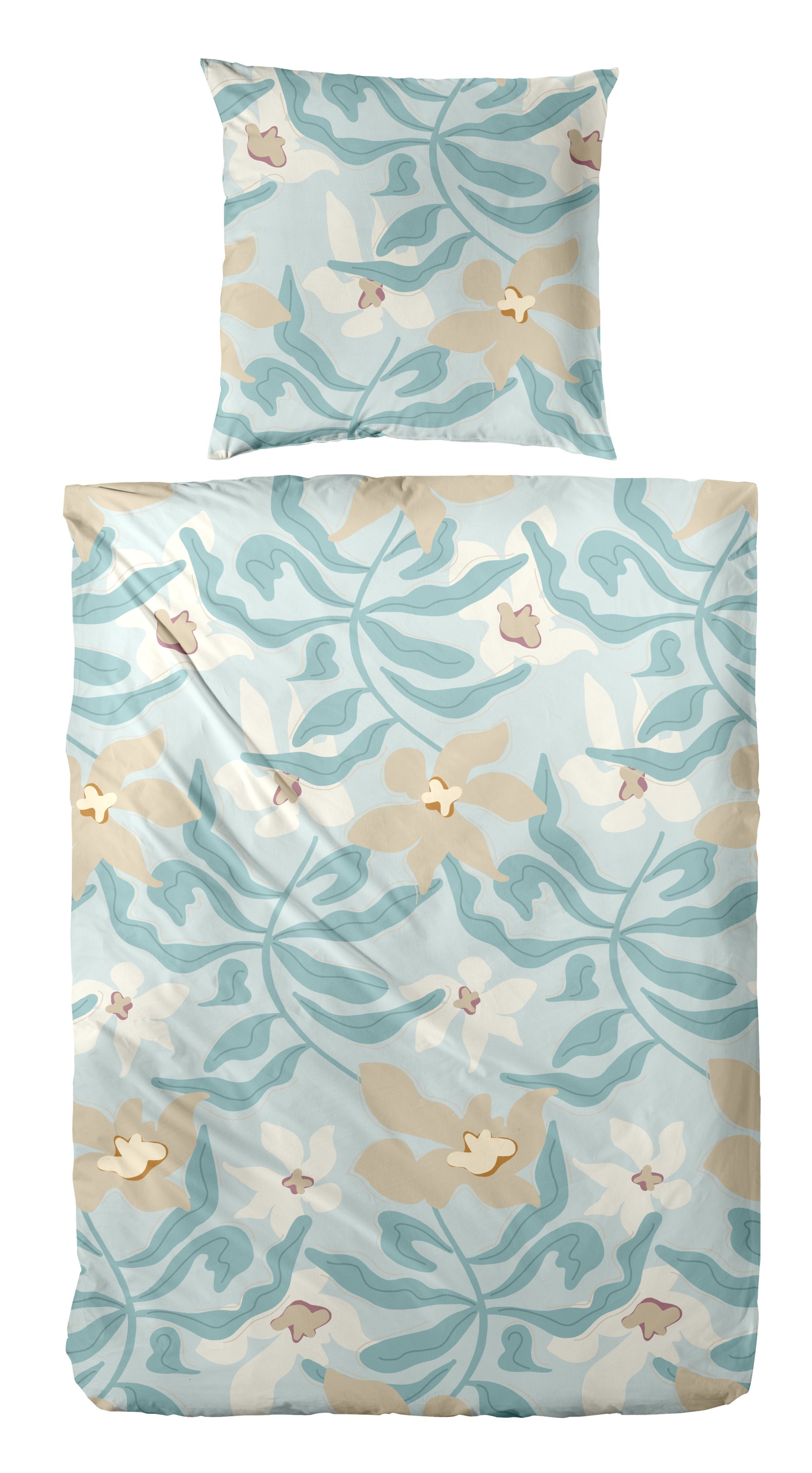 Primera Bettwäsche "Biber-Bettwäsche Matisse" 2 Stk. mit verspieltem Blumen günstig online kaufen