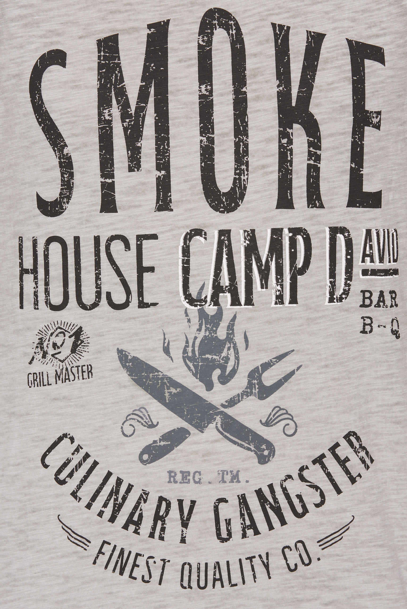 CAMP DAVID Tanktop, mit offenen Kanten an den Ausschnitten