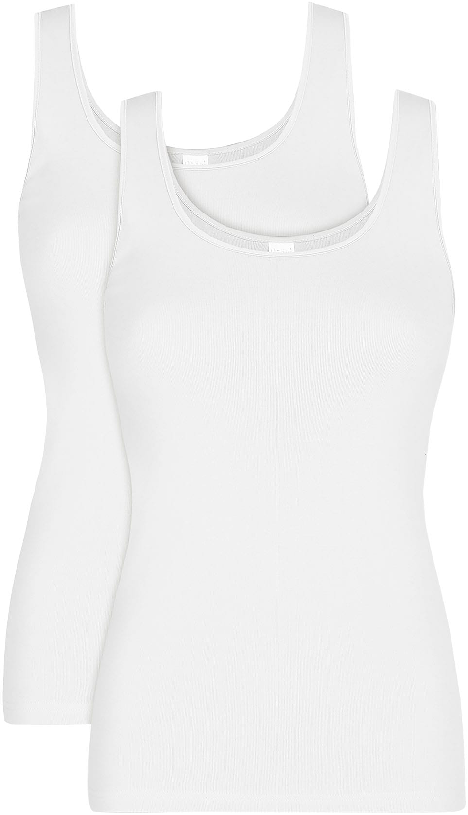 NINA VON C. Damen Unterhemd ""Fine Cotton"", Gr. 40, weiß, Single Jersey, Obermaterial: 100% Baumwolle, unifarben, Unterhemden, basic, weich, bequem,