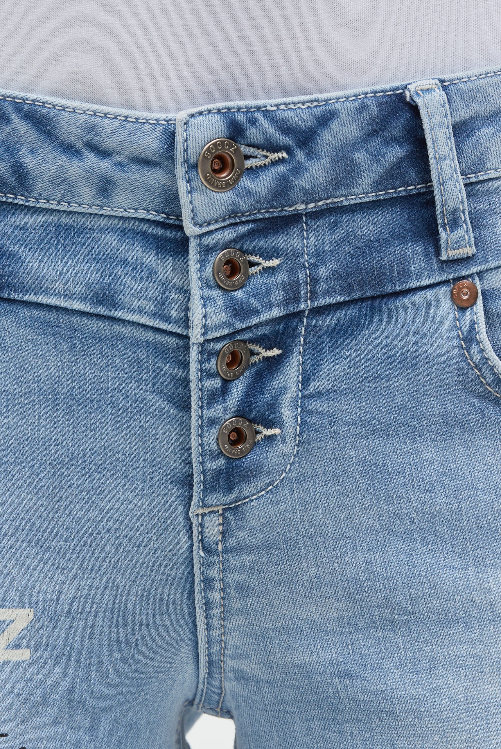 SOCCX Regular-fit-Jeans mit normaler Leibhöhe