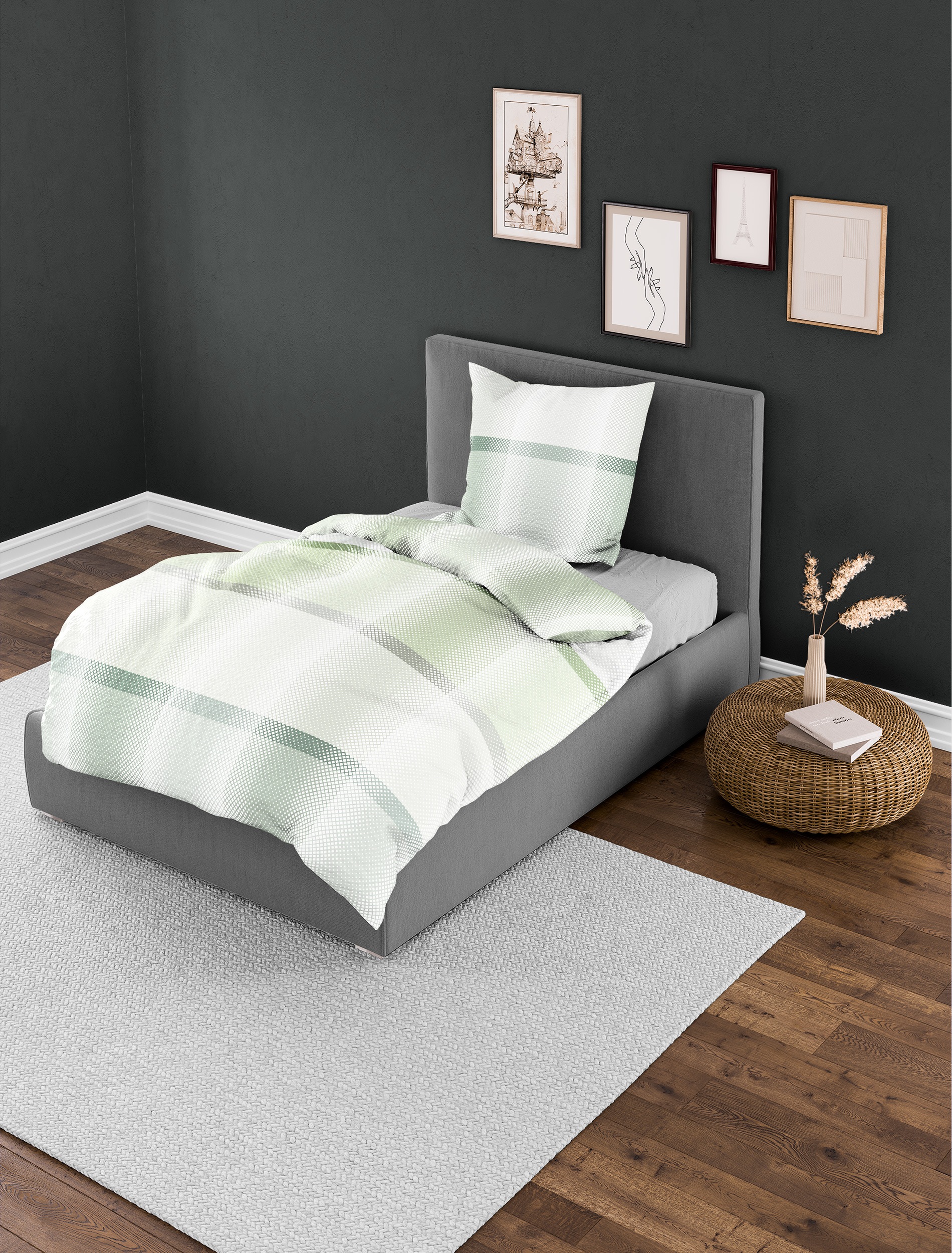 BIERBAUM Bettwäsche "2345BW4121" 2 Stk. tlg. Bettwäsche, 100 % Baumwolle, p günstig online kaufen