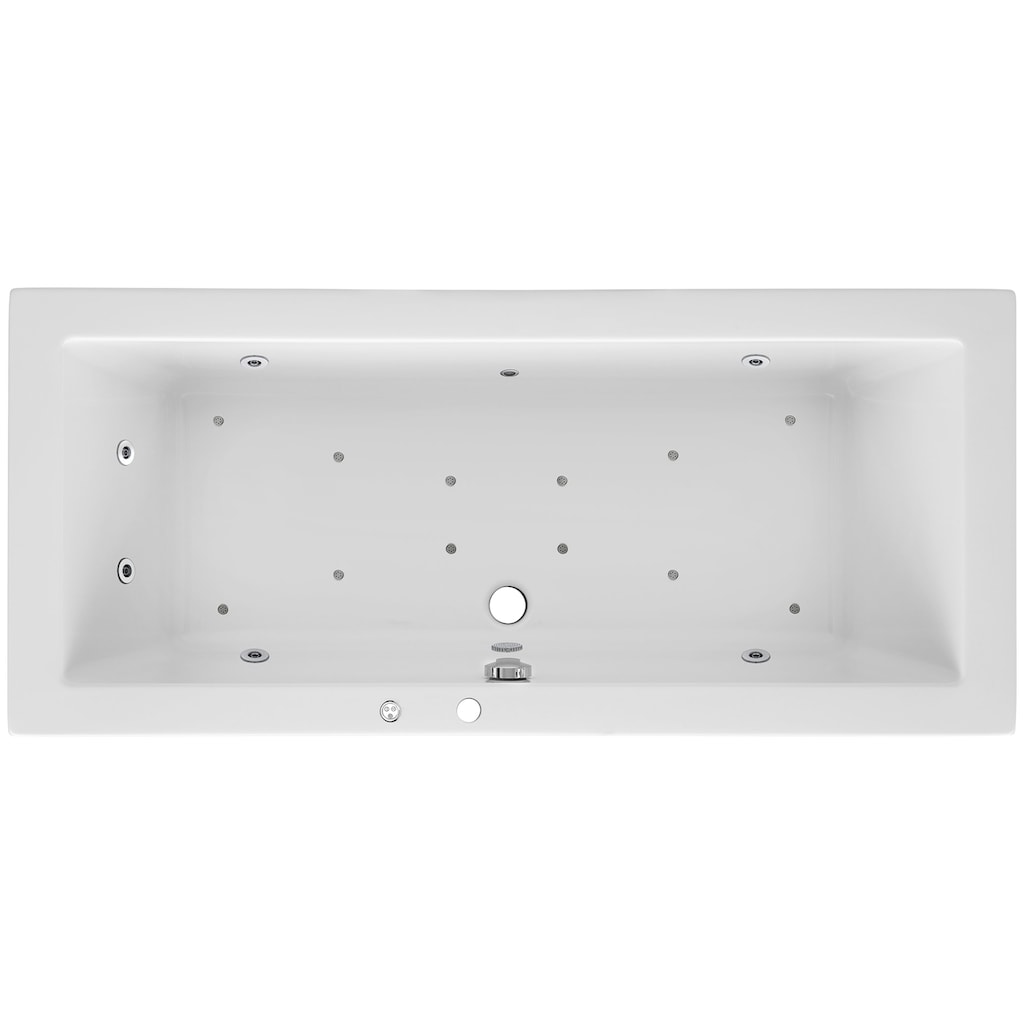 OTTOFOND Whirlpool-Badewanne »Cubic«, (Komplett-Set, 1 tlg.)