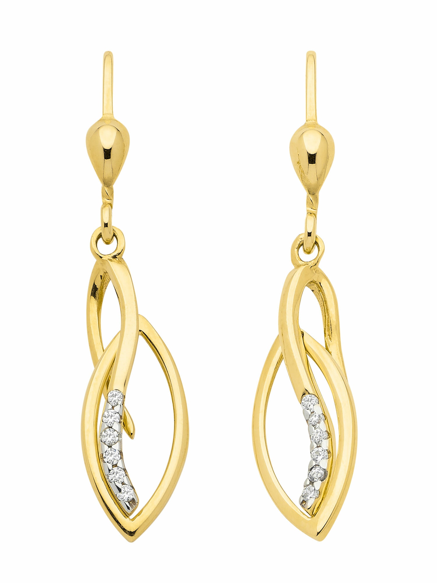 Adelia´s Paar Zirkonia Damen BAUR für online Ohrringe mit Zirkonia«, Ohrhänger Goldschmuck Ohrhänger | Gold »333 kaufen mit