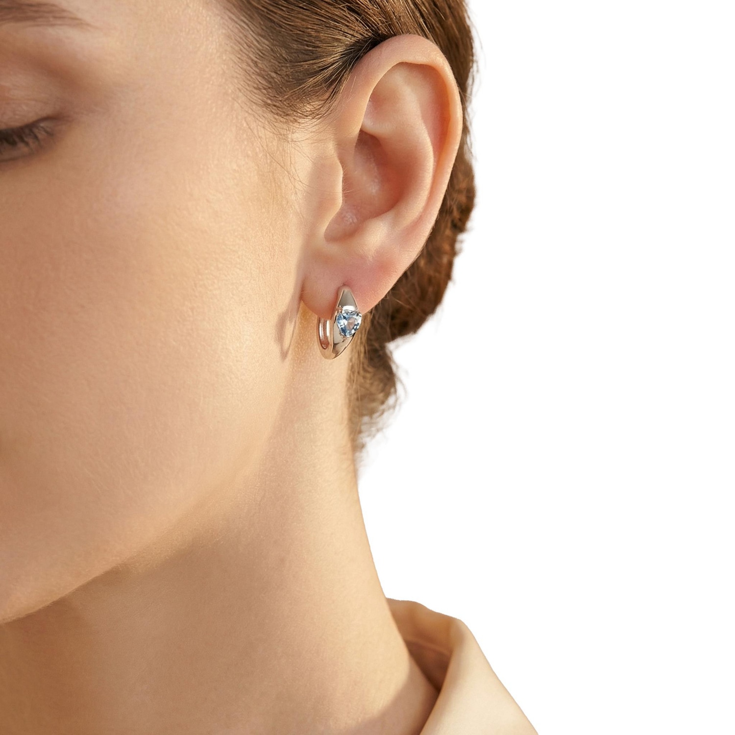 Amor Paar Creolen »Schmuck, Geschenk, Herz« mit Zirkonia (synth.)