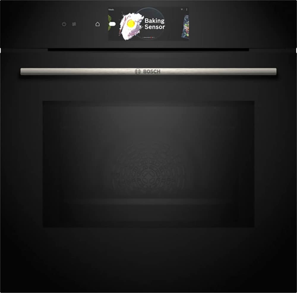 BOSCH Backofen mit Mikrowelle Serie 8 "HMG778NB1" mit 1-fach-Teleskopauszug mit Pyrolyse-Selbstreinigung
