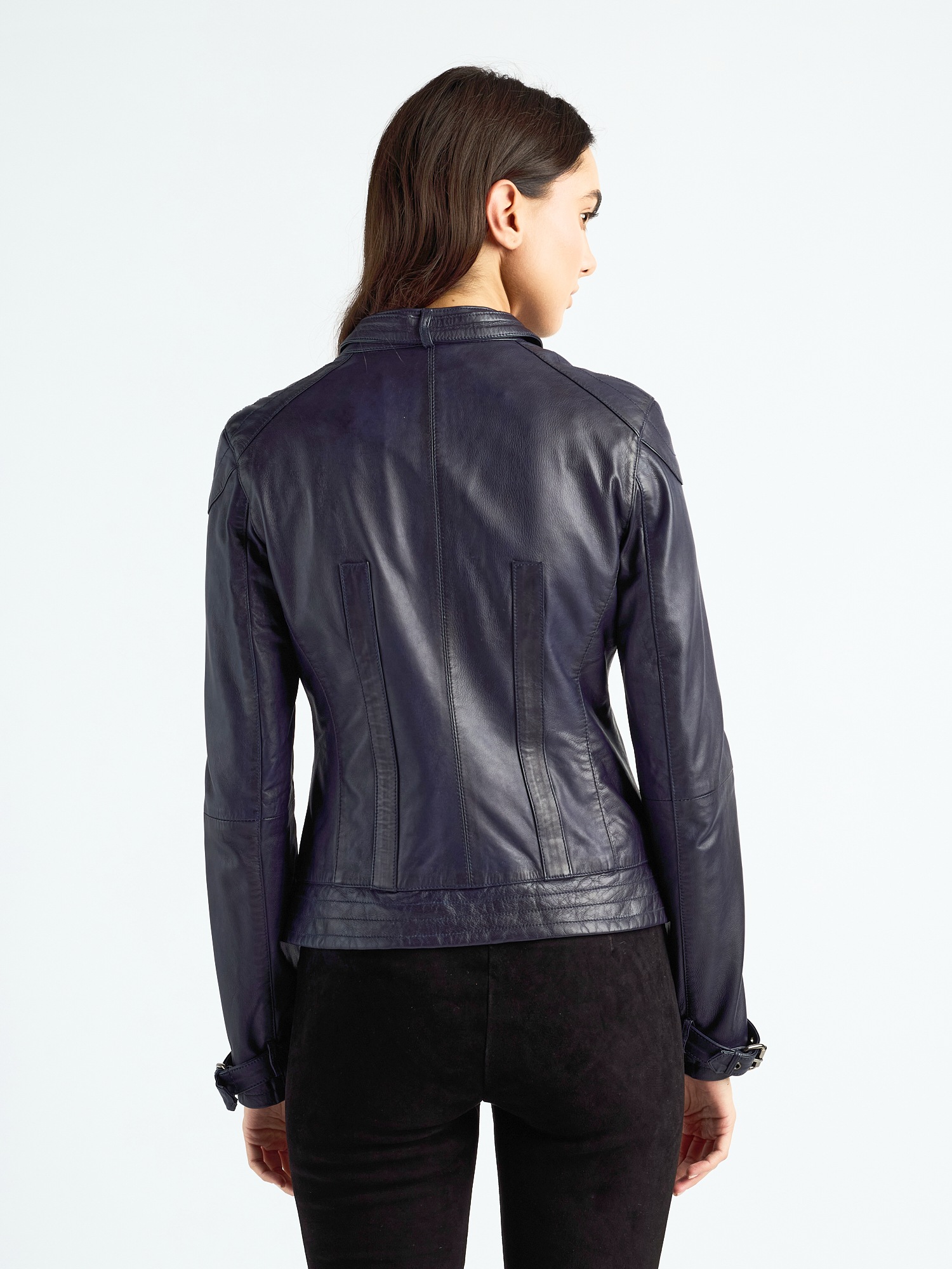 MAZE 31Ryana Leather Jacket Purple Size L 3
