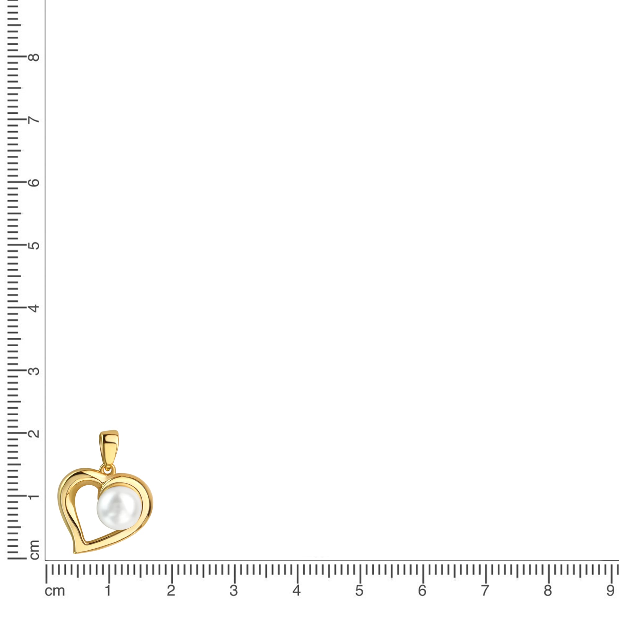 Vivance Kettenanhänger »925/- Sterling Silber vergoldet Herz Süßwasserperle«
