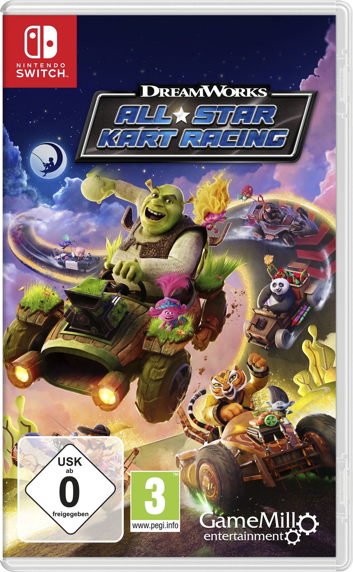 NBG Spielesoftware "DreamWorks All-Star KartRacing - [Nintendo Switch]", Nintendo Switch, transparent, Spielesoftware