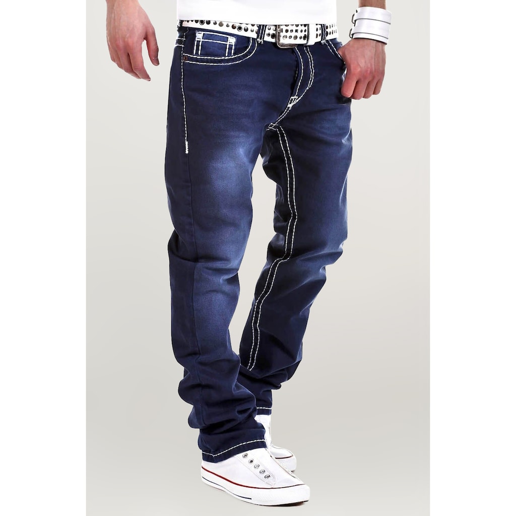 behype Bequeme Jeans »Stitch«