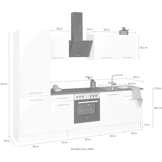 wiho Küchen Küchenzeile »Ela« mit Aufbauservice online kaufen | BAUR