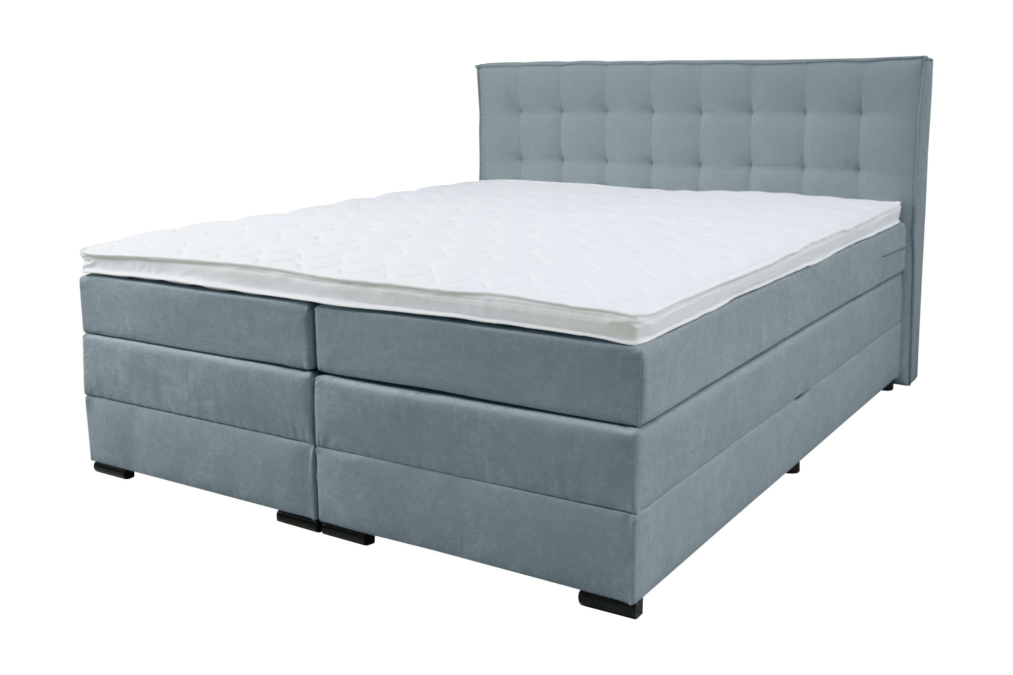 Home affaire Boxspringbett »Köln, Doppelbett, Polsterbett, Federkernbett, Komforbett, 160, 180 cm« inkl. Topper, zwei Bettkästen, Taschen-Federkernmatratze, Härtegrad 3