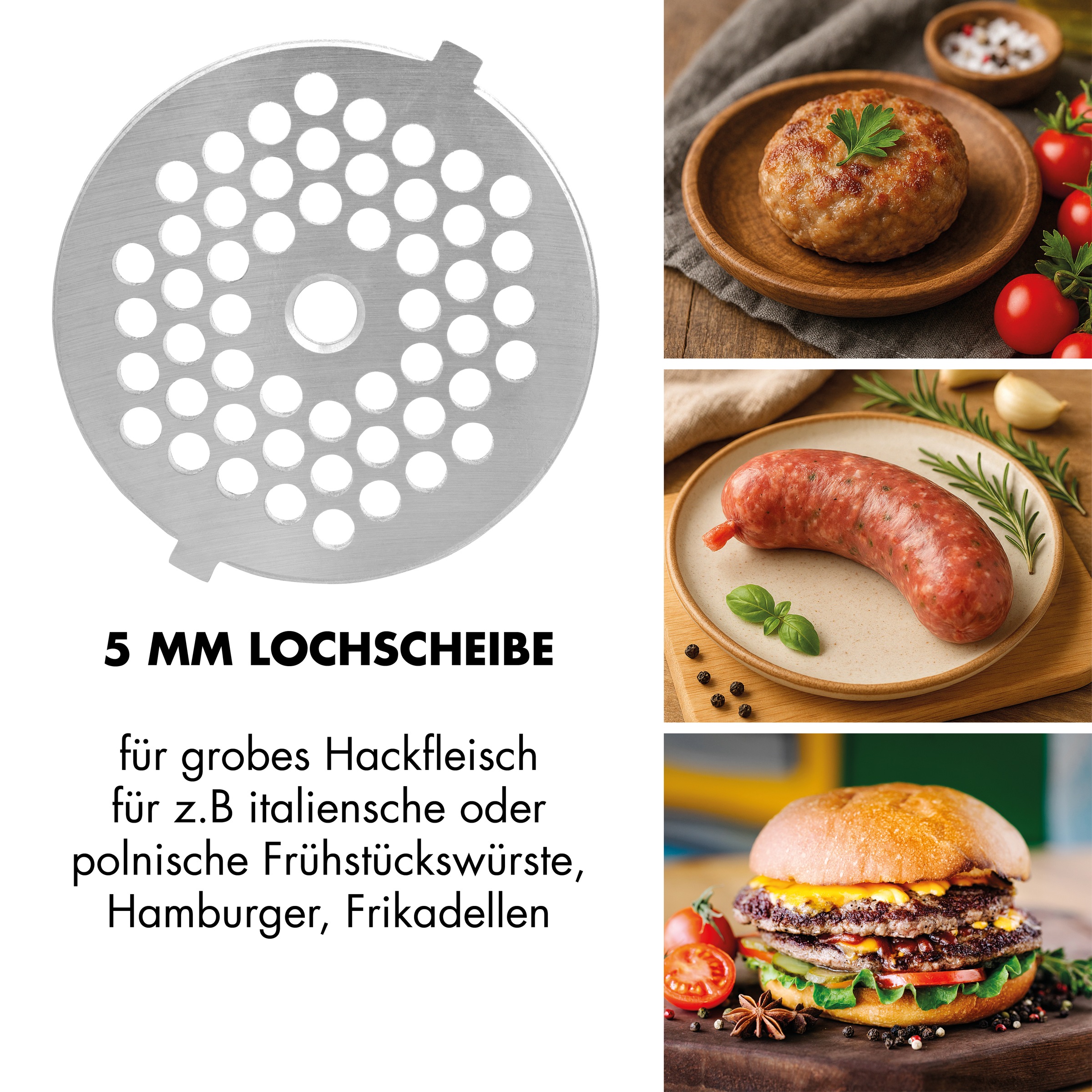 Gastroback Fleischwolf »Design Fleischwolf 6-in-1 Plus« inklusive Burger-Presse