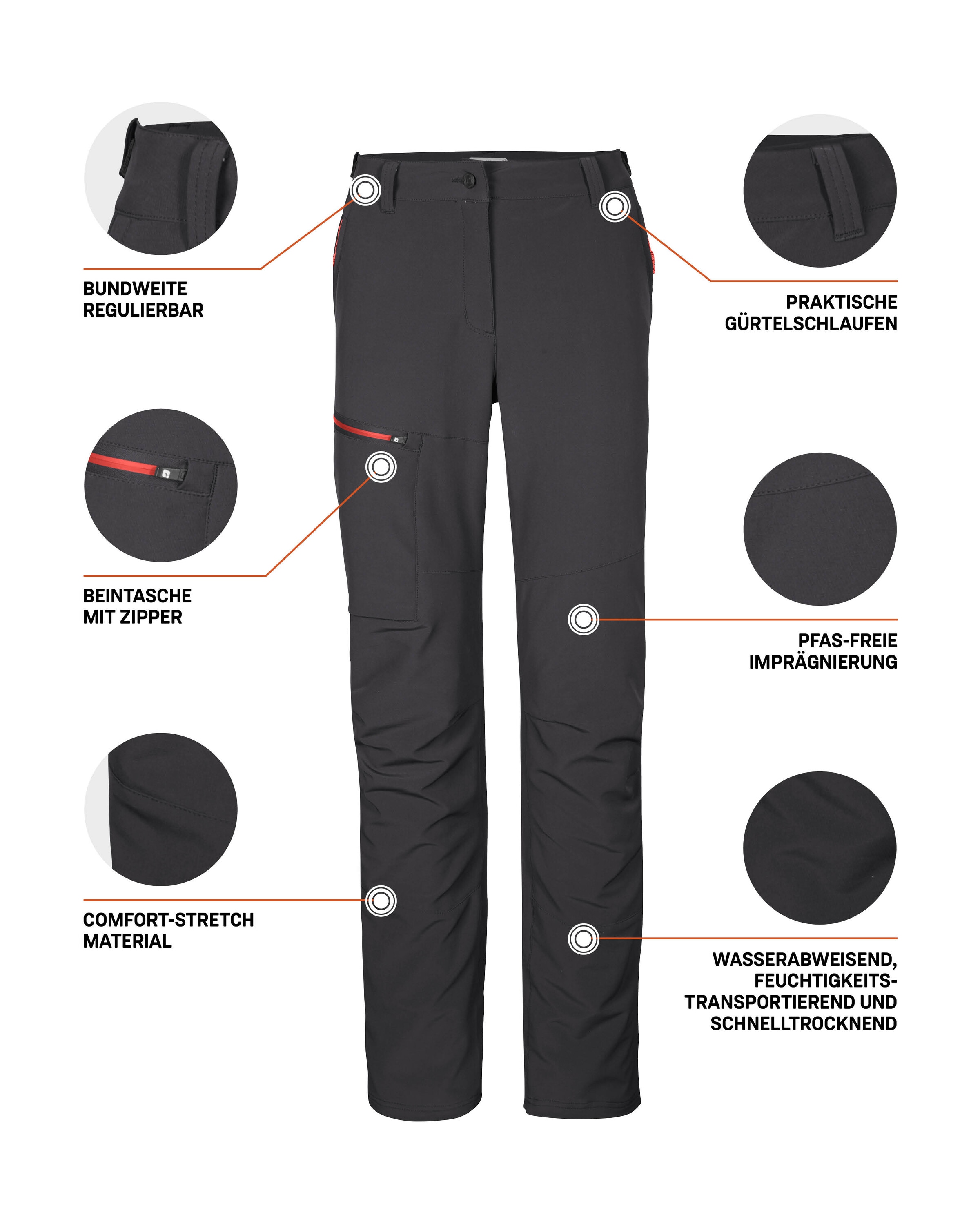 Killtec Funktionshose »KOS 6 WMN PNTS«, Damen-Funktionshose: Comfort-Stretch, wasserabweisend, PFAS-frei