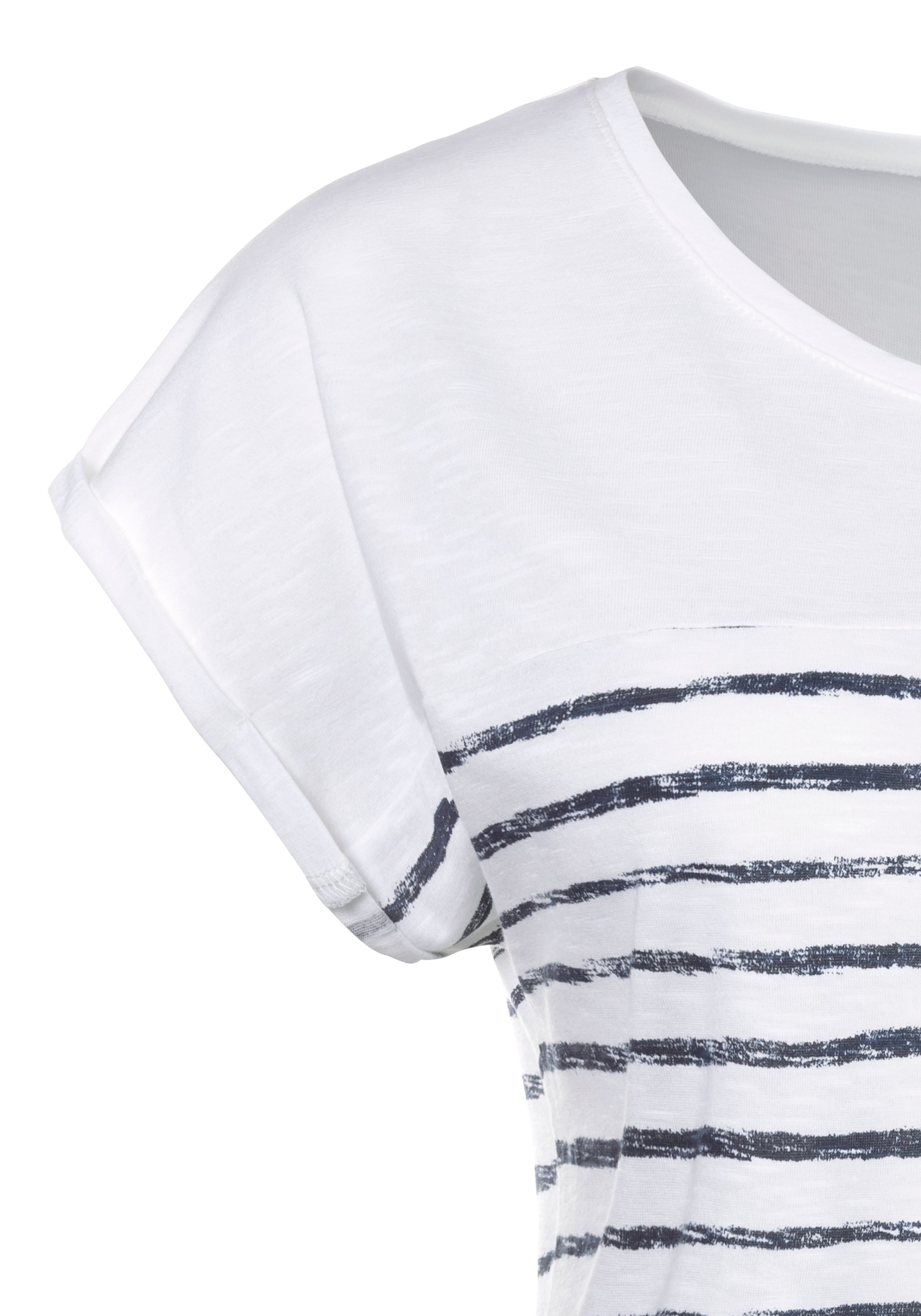 Thumbnail - Beachtime T-Shirt "mit Streifendesign", aus weicher Baumwoll-Qualität