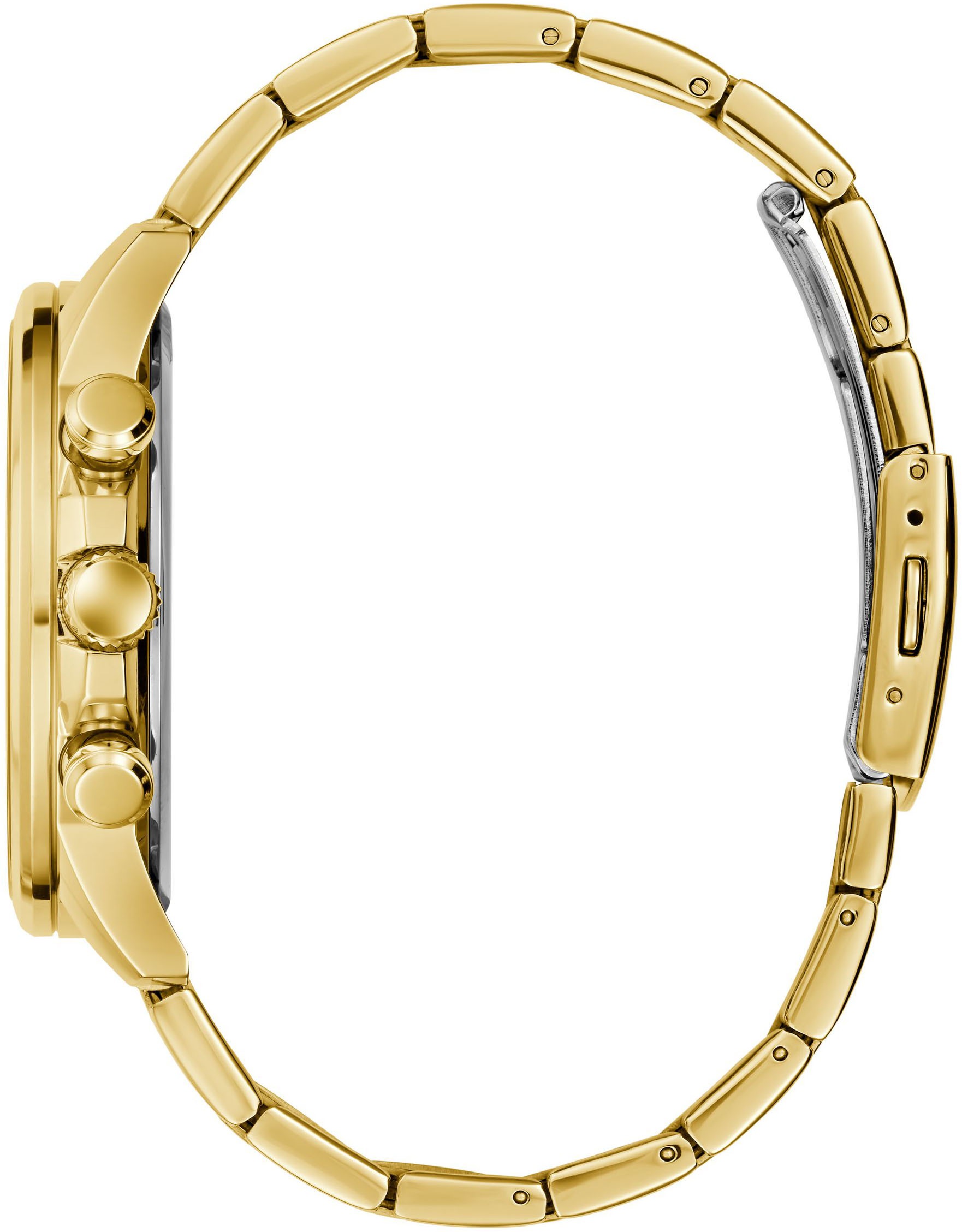 Guess Multifunktionsuhr »WALKER«, Quarzuhr, Armbanduhr, Herrenuhr, Datum, Wochentag, Edelstahlarmband