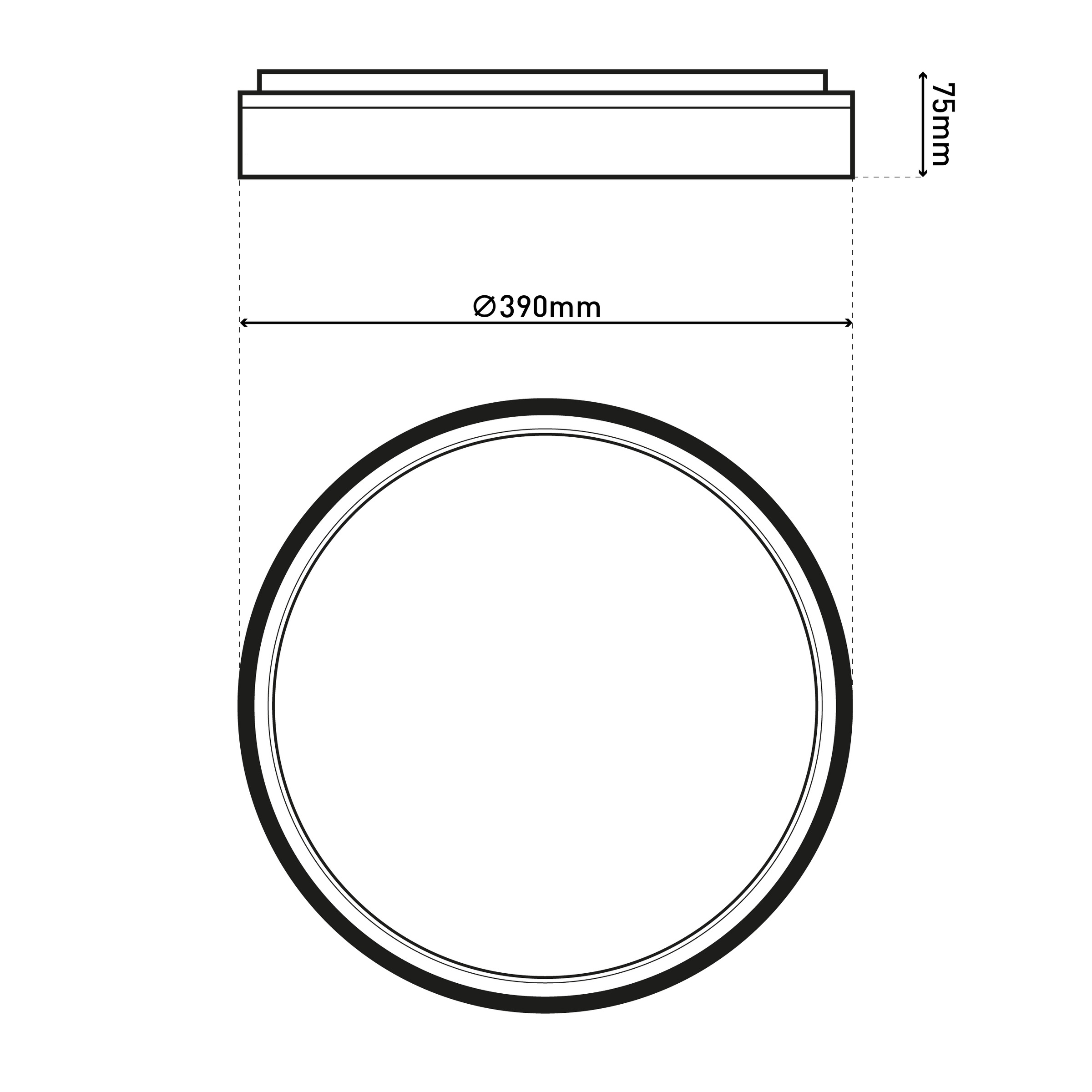 näve LED Deckenleuchte »Tunis« LED-Modul 1 Stk. Neutralweiß 3 stufig dimmbar per Wandschalter/25%/50%/100%, inkl. Memoryfunktion