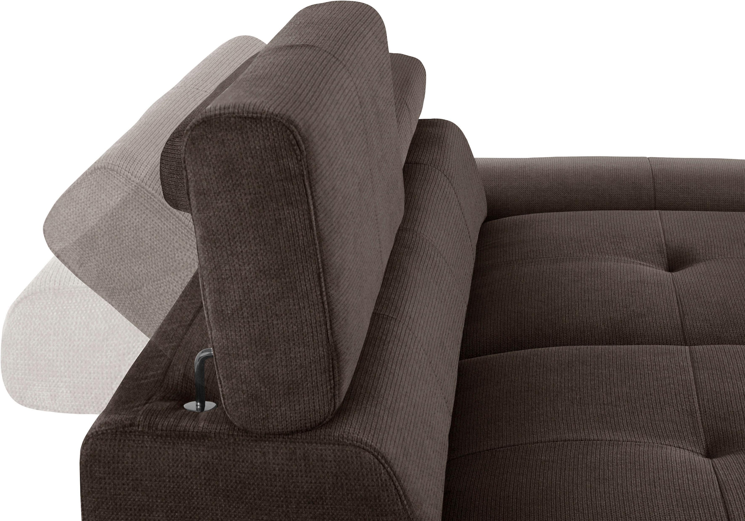 COTTA 3-Sitzer »Enterprise«, Big-Sofa, mit Armteilverstellung & Kopfteilverstellung