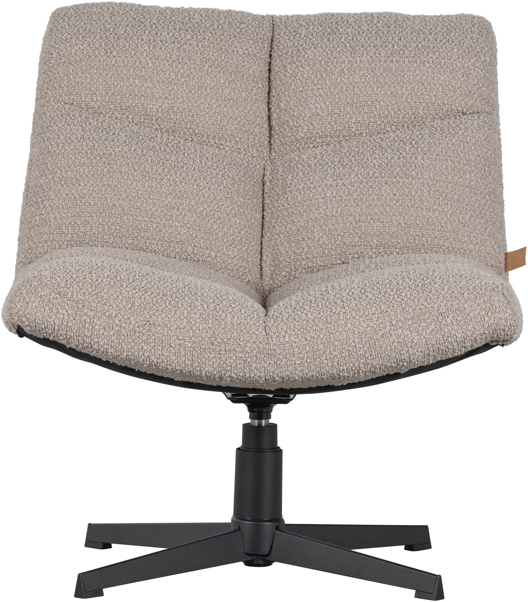 WOOOD Drehsessel "Vinny Bouclé-Bezug mit Drehmechanismus H 80 x B 75 x T 75 cm" Tragkraft 120 kg, Polyurethanschaum-Polsterung, Metallgestell