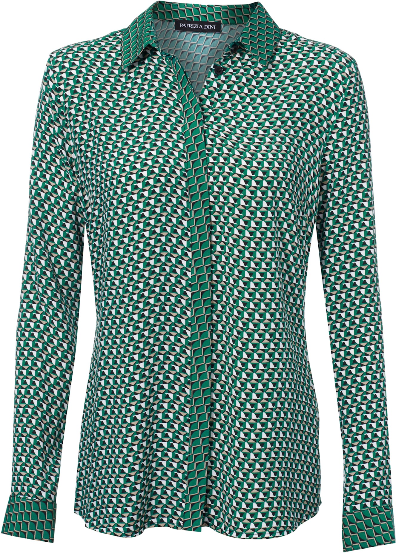 HEINE Printed Blouse Women Dark Green 50 3