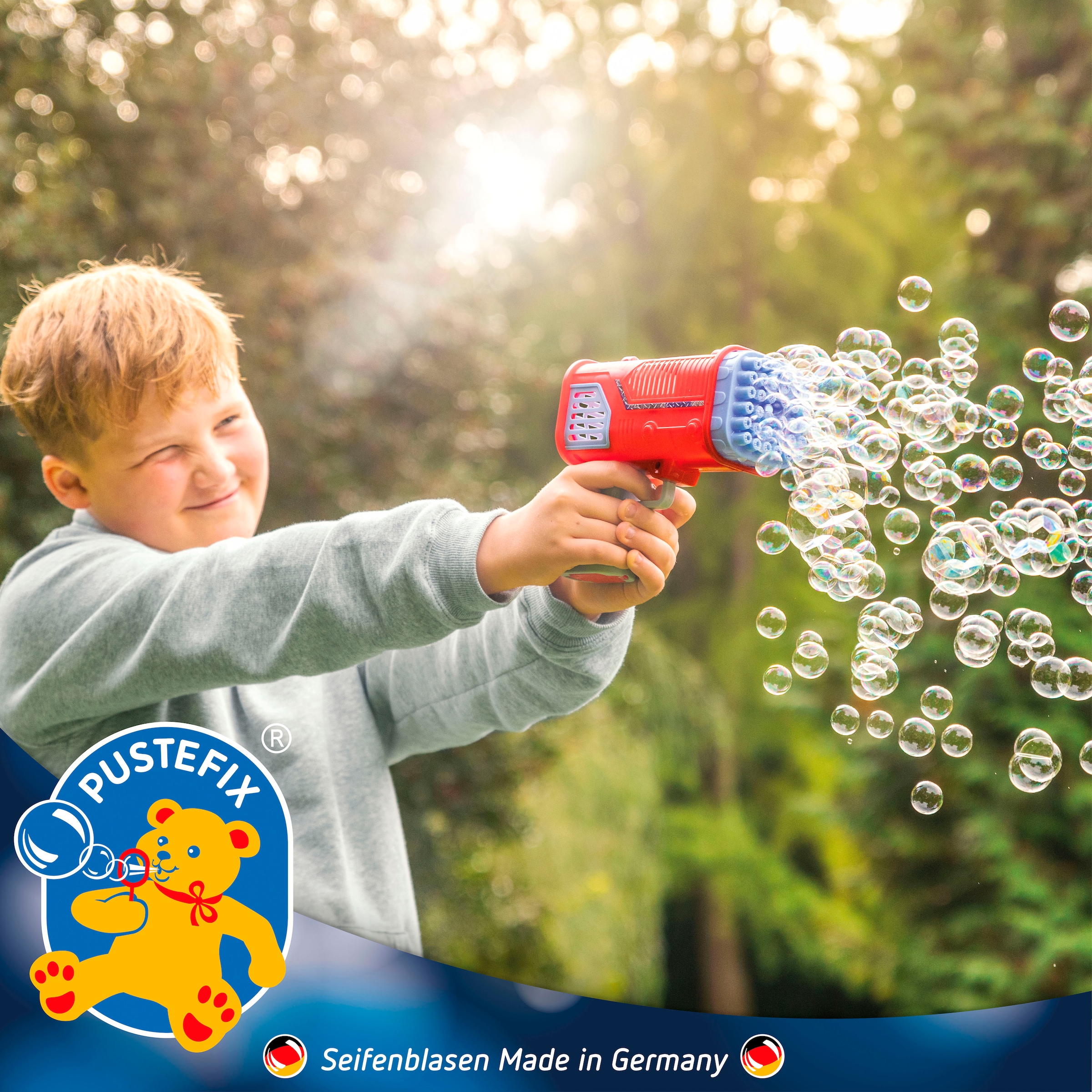 PUSTEFIX Seifenblasen Kanone »Bubble Bazooka«, mit LED-Licht