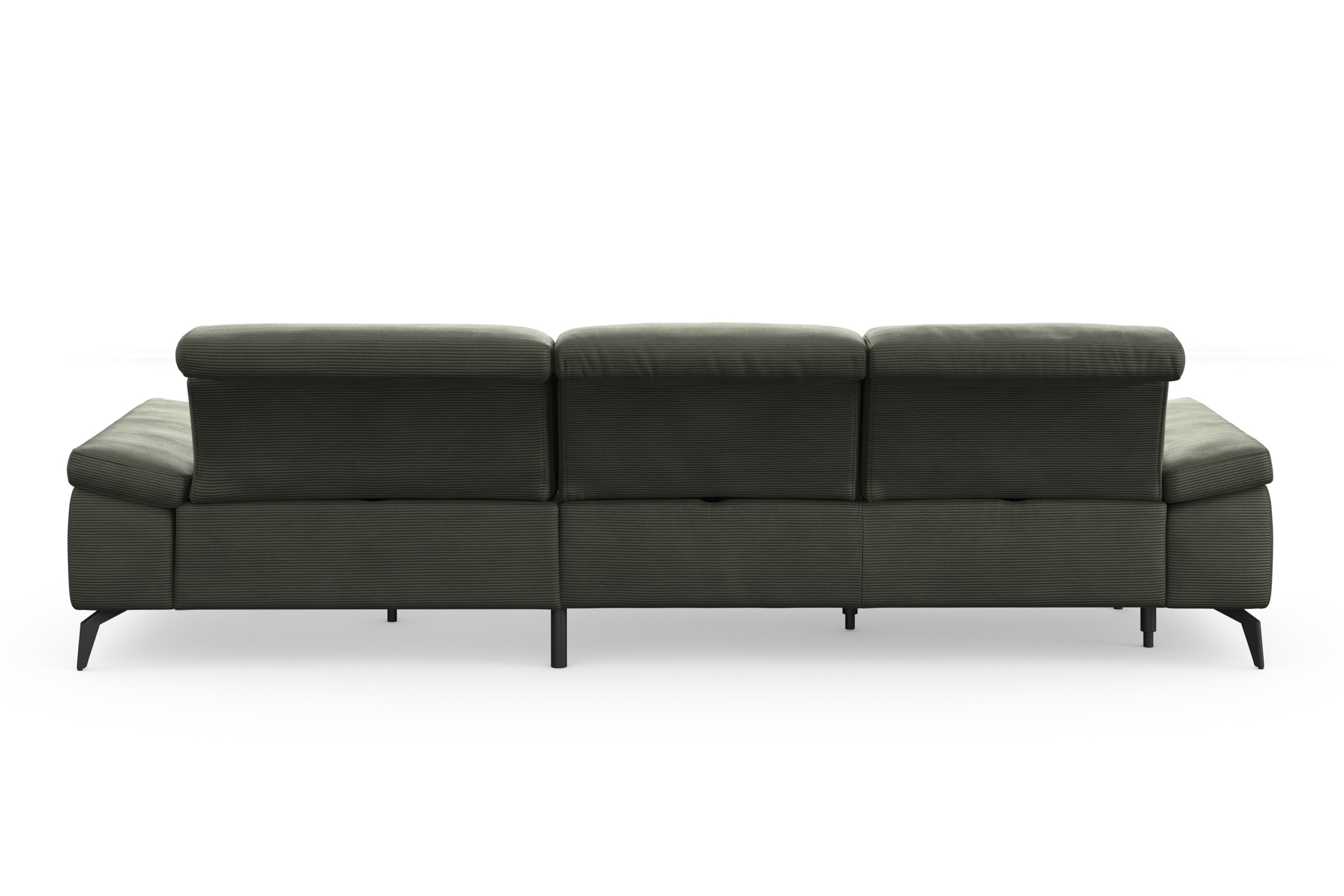 Ecksofa SIT & MORE "Cabana L-Form", grün (olive), B:301cm H:84cm T:195cm, 95% Polyester, 5% Polyamid, Sofas, Ecksofa, Recamiere, wahlweise mit Sitztiefen-, Armlehnen- und Kopfteilfunktion 8