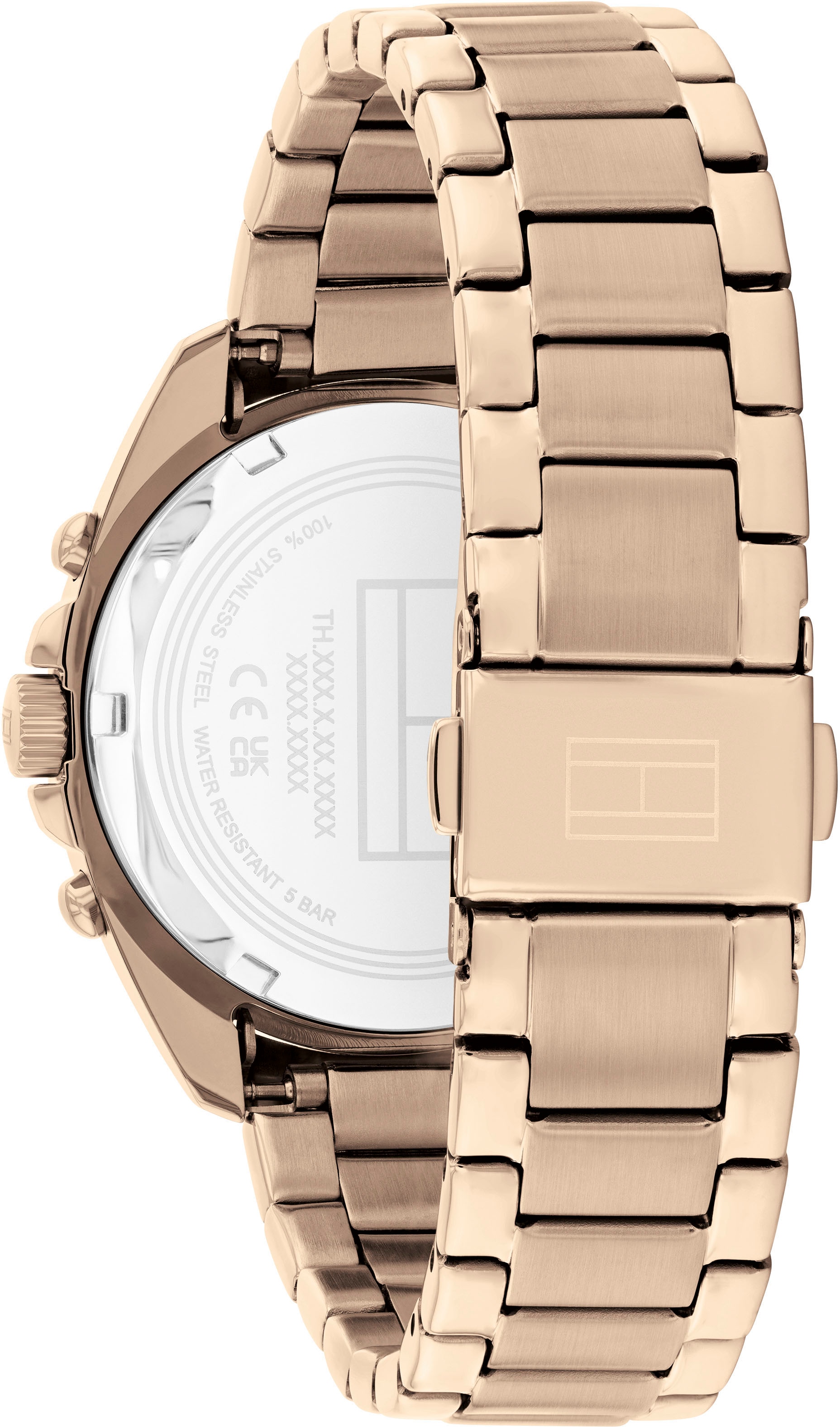 Tommy Hilfiger Multifunktionsuhr »MELLIE«, Quarzuhr, Armbanduhr, Damenuhr, Edelstahlarmband, analog, Glassteine
