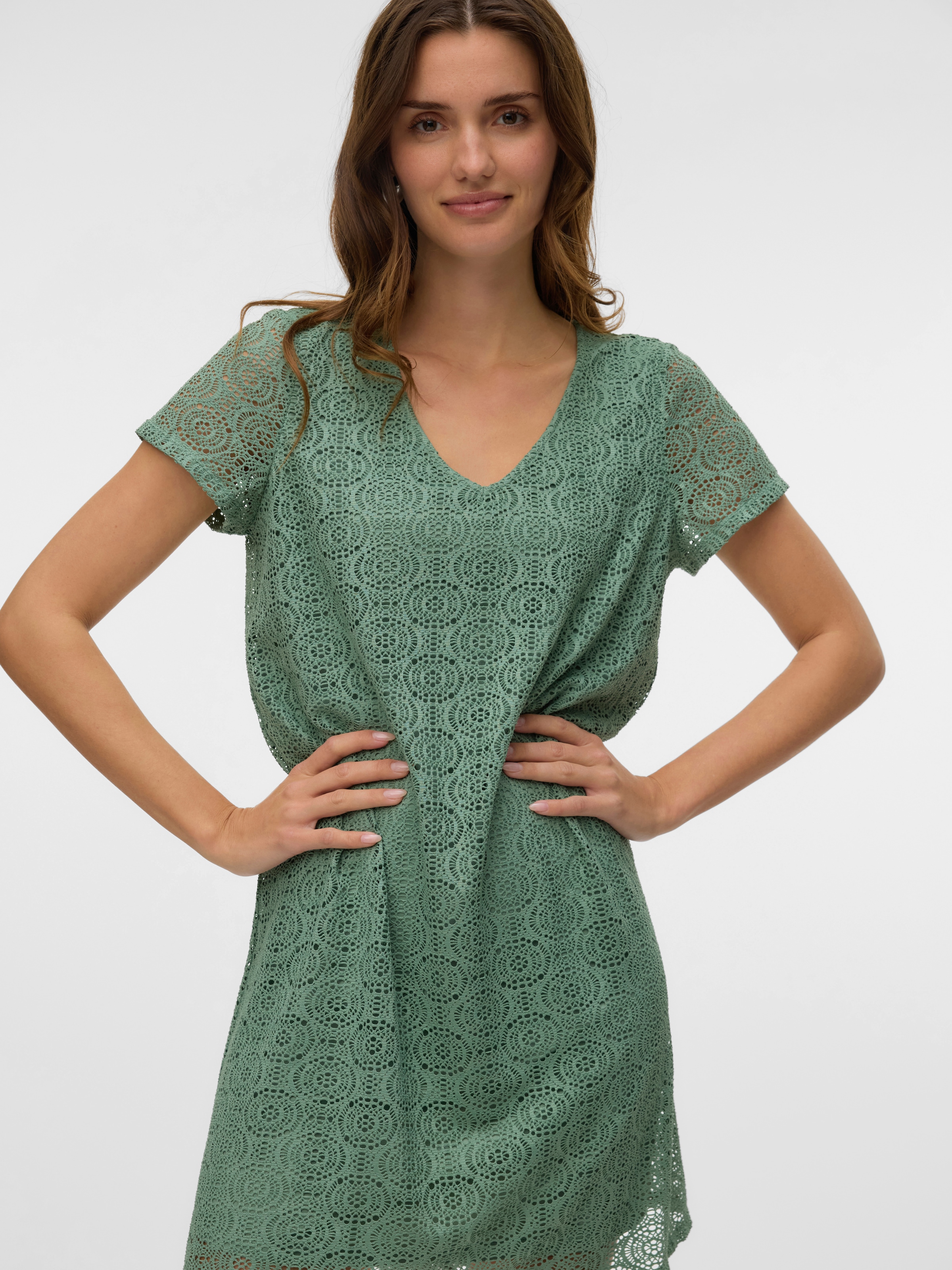 Vero Moda Minikleid "VMMAYA SS V NECK SHORT DRESS JRS VO", Sommerkleid günstig online kaufen