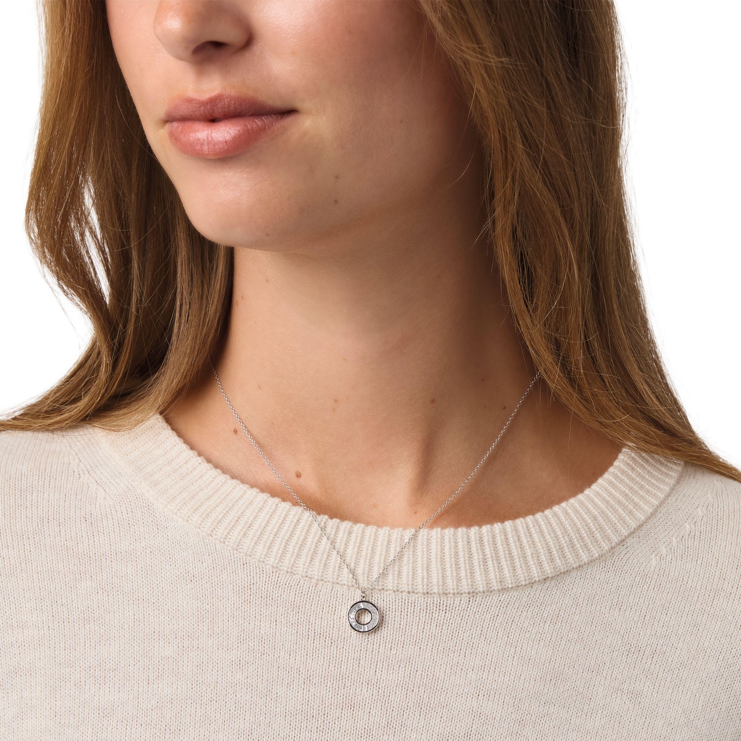 TOM TAILOR Kette mit Anhänger »Kreis« mit Zirkonia (synth.)