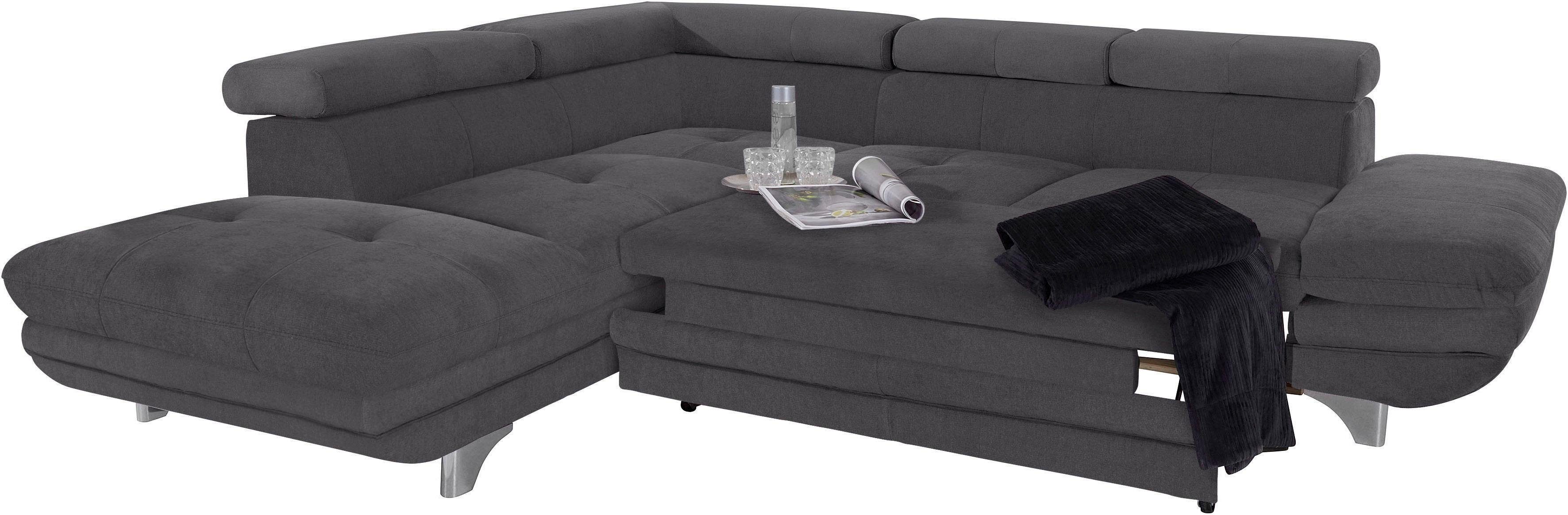 Thumbnail - COTTA Polstergarnitur "Enterprise L-Form", (Set), Set bestehend aus: Ecksofa mit Arm- & Kopfteilverstellung & Hocker