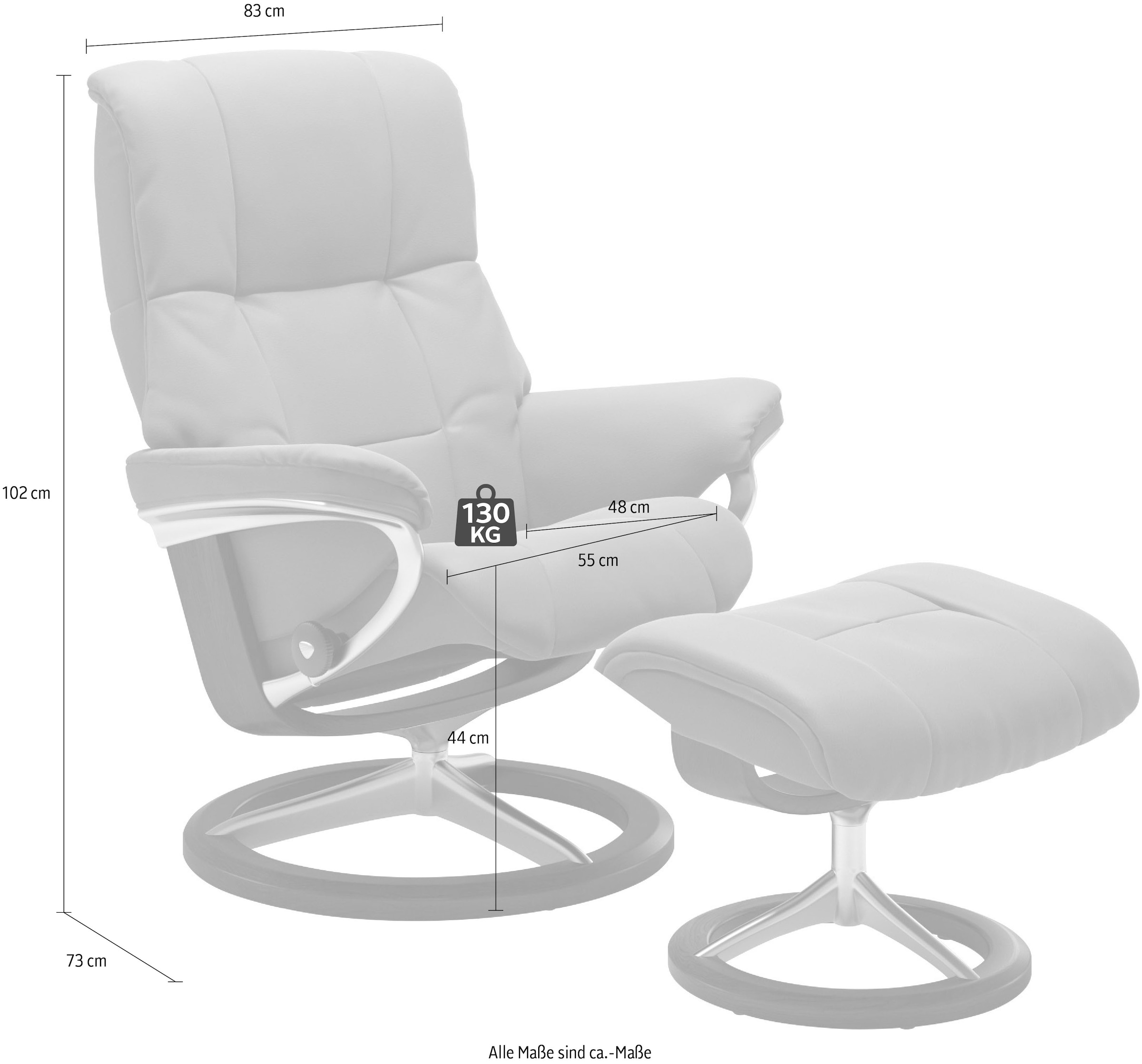 Stressless® Relaxsessel »Mayfair«, mit Signature Base, Größe S, M & L, Gestell Eiche