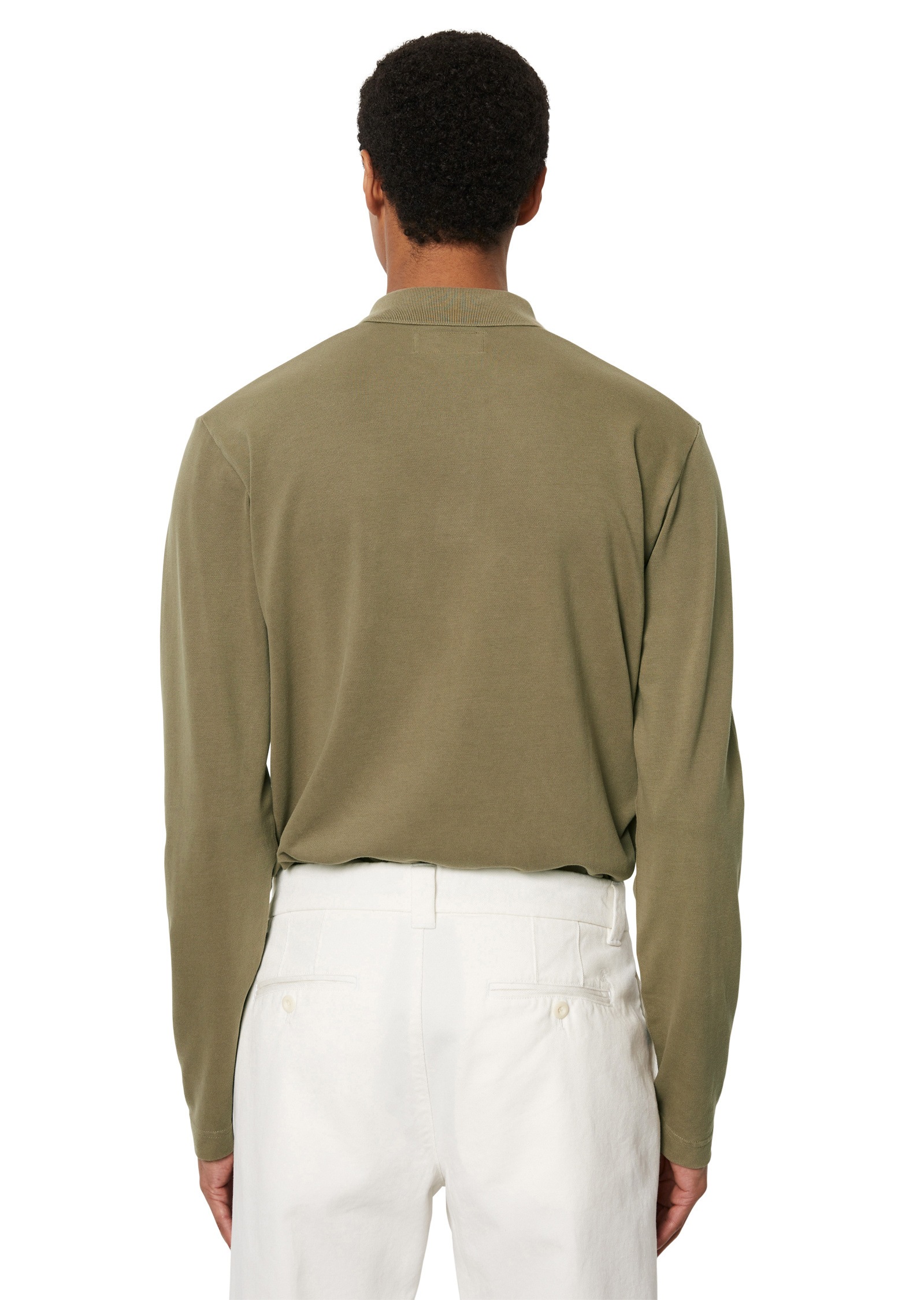 Marc O'Polo Langarm-Poloshirt »aus Bio-Baumwolle mit Elasthan«