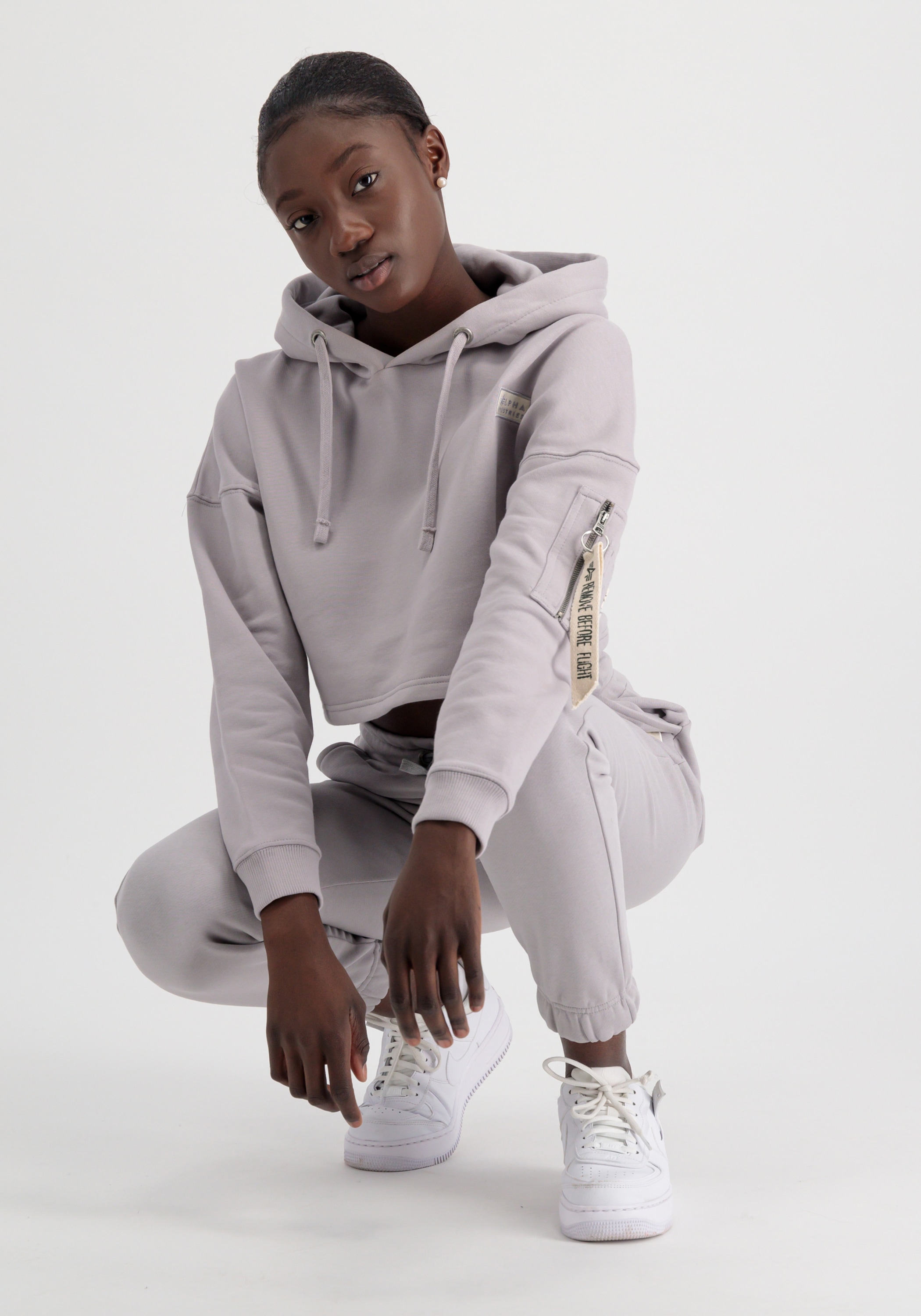 Alpha Industries Hoodie »Alpha Industries Women - Hoodies Organics Cropped OS Hoodie Wmn«