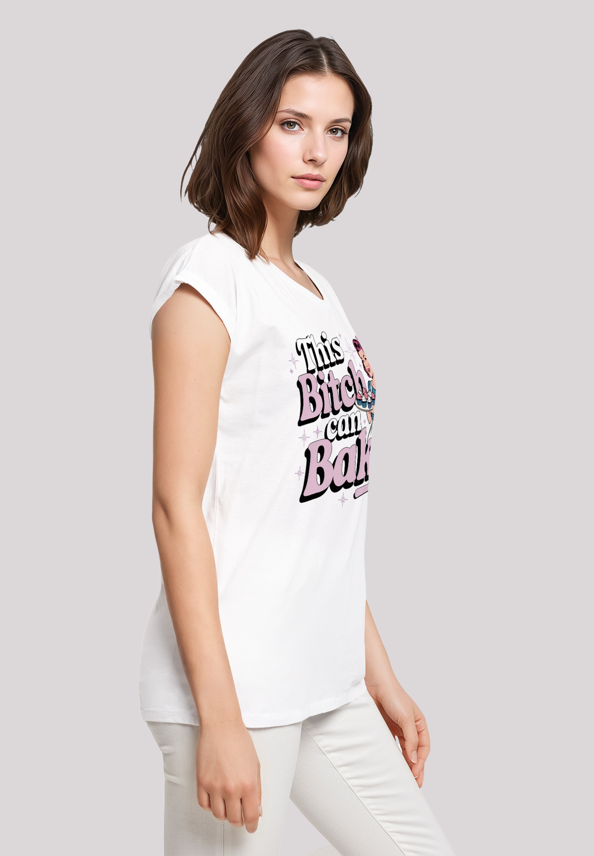 F4NT4STIC T-Shirt »Vintage Pin Up Bäckerin«, Premium Qualität