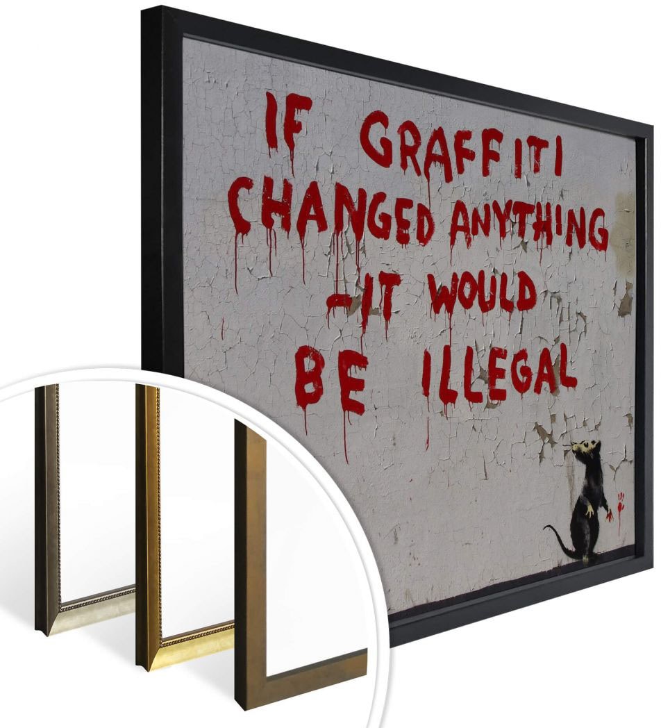 Black Friday Wall-Art Poster »Straßenkunst If graffiti changed anything«,  Graffiti, (1 St.), Poster, Wandbild, Bild, Wandposter | BAUR