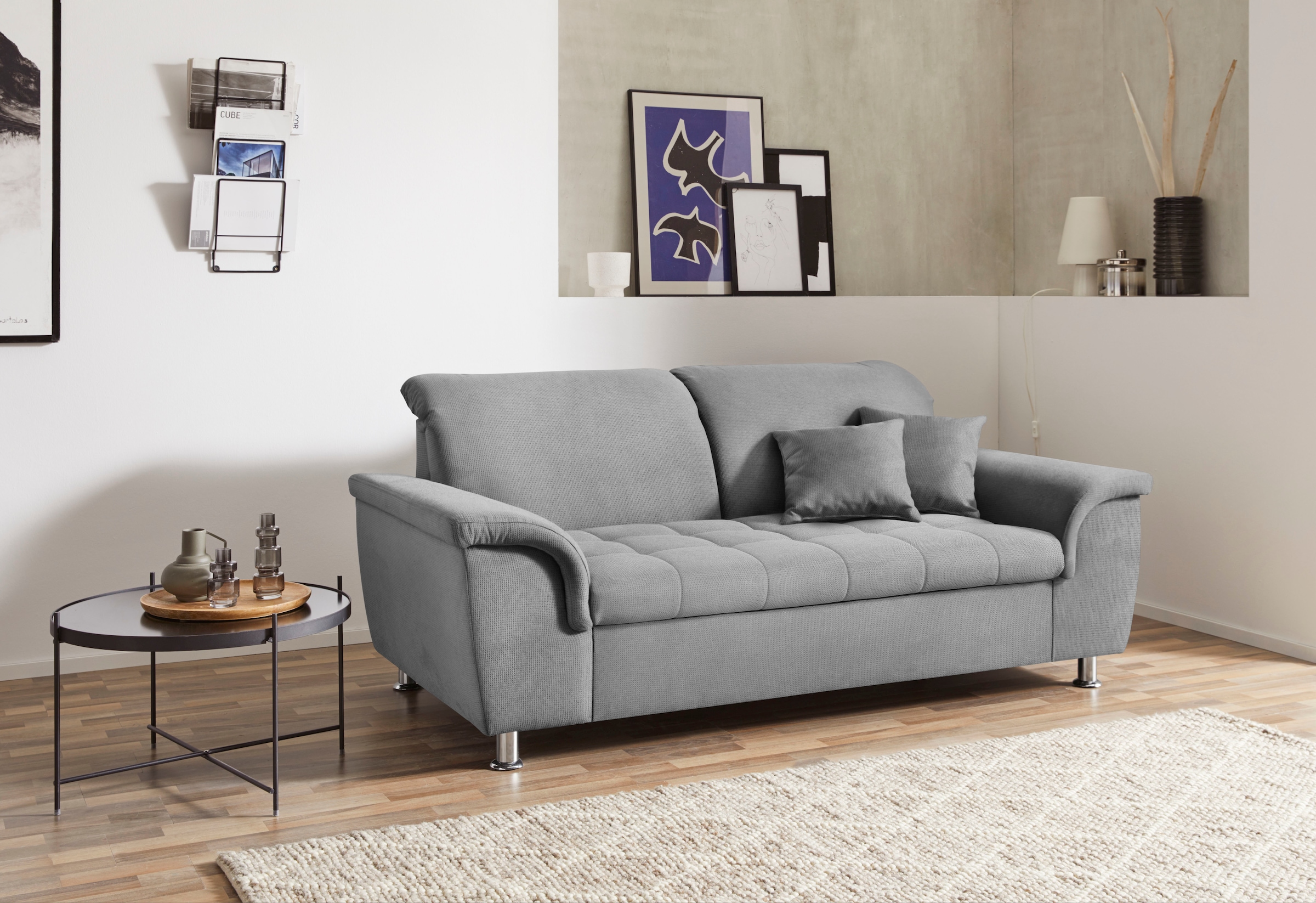 DOMO collection 2-Sitzer "Franzi, zeitlos & elegant, moderne Sitzheftung", günstig online kaufen