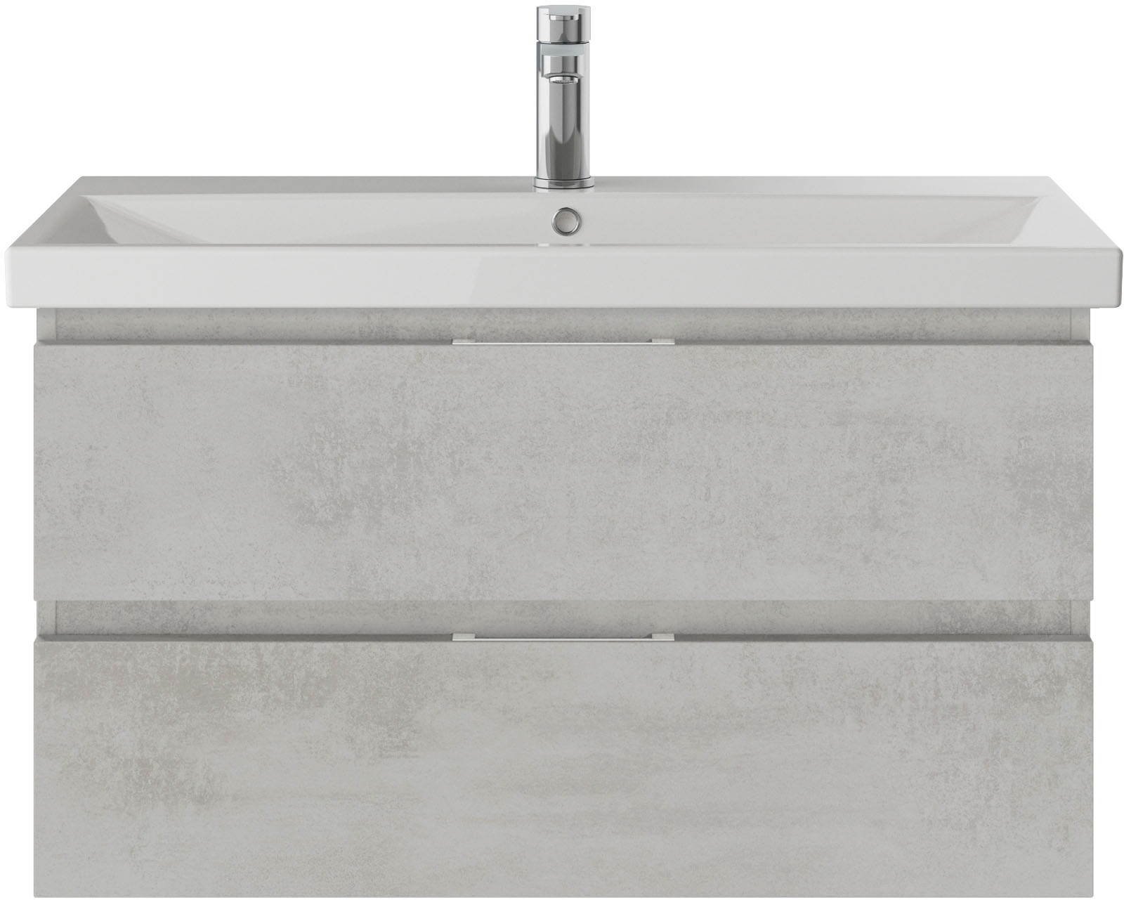 Saphir Badmöbel-Set »Serie 4035 2-teilig, Keramikwaschtisch mit LED-Spiegelschrank«, (Set), 90 cm breit, inkl. Türdämpfer, 2 Schubladen, 3 Türen, 6 Einlegeböden