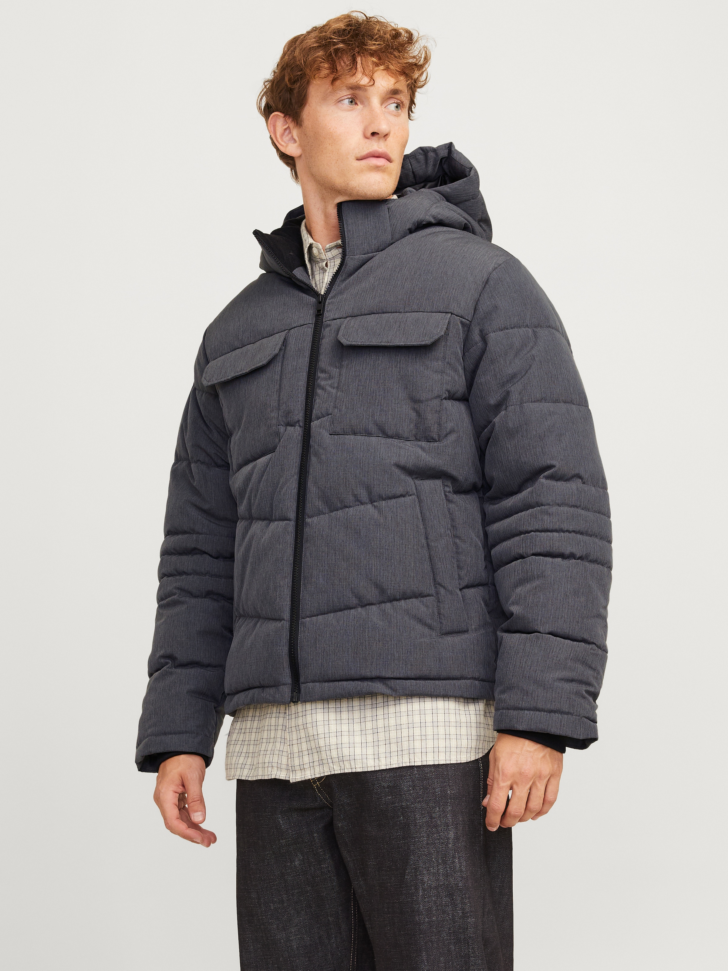 Jack & Jones Steppjacke "JJBUILD PUFFER JACKET", mit Kapuze